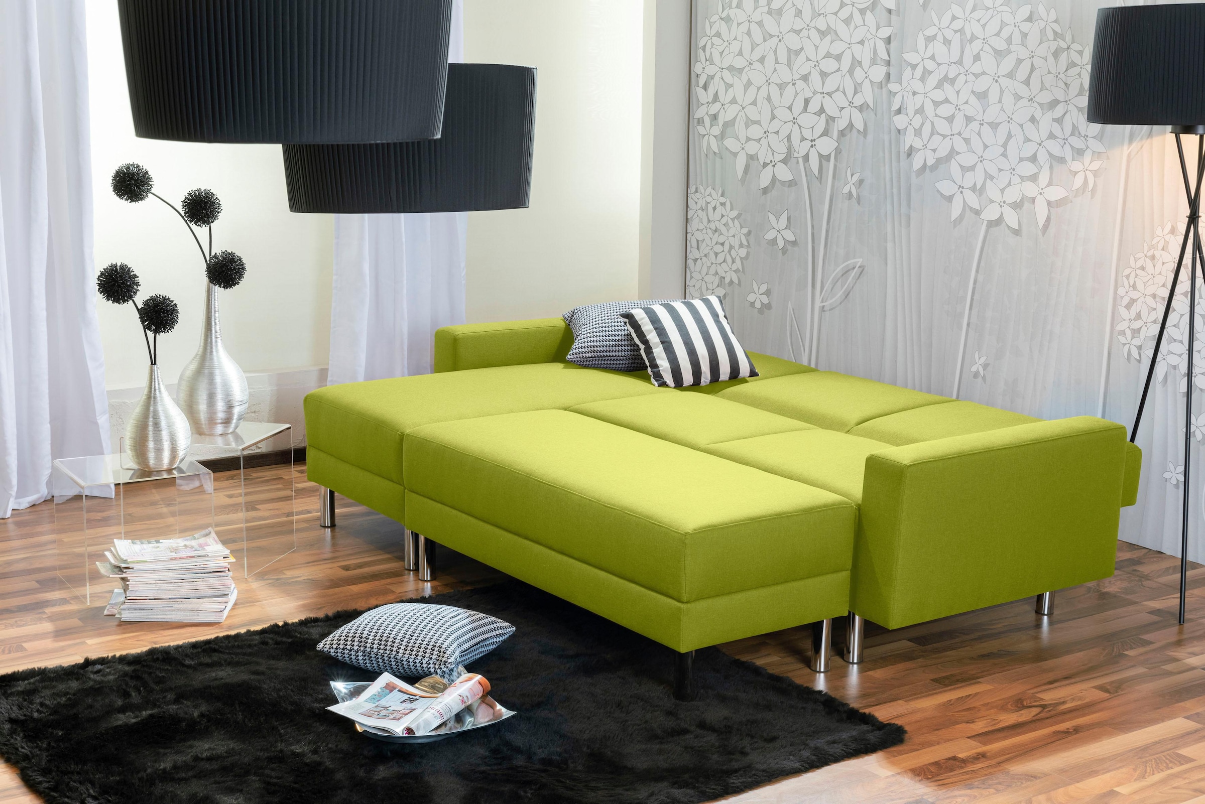 Max Winzer® Schlafsofa »Just Fresh«, mit Rückenverstellung, inklusive Stauraumhocker