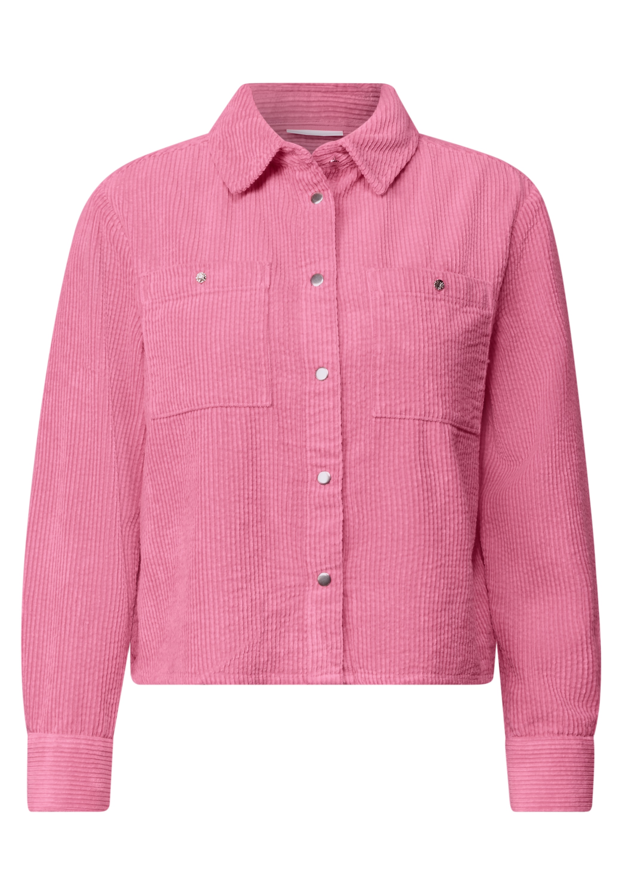 STREET ONE Langarmbluse Overshirt in Cord-Qualität / Hemdkragen