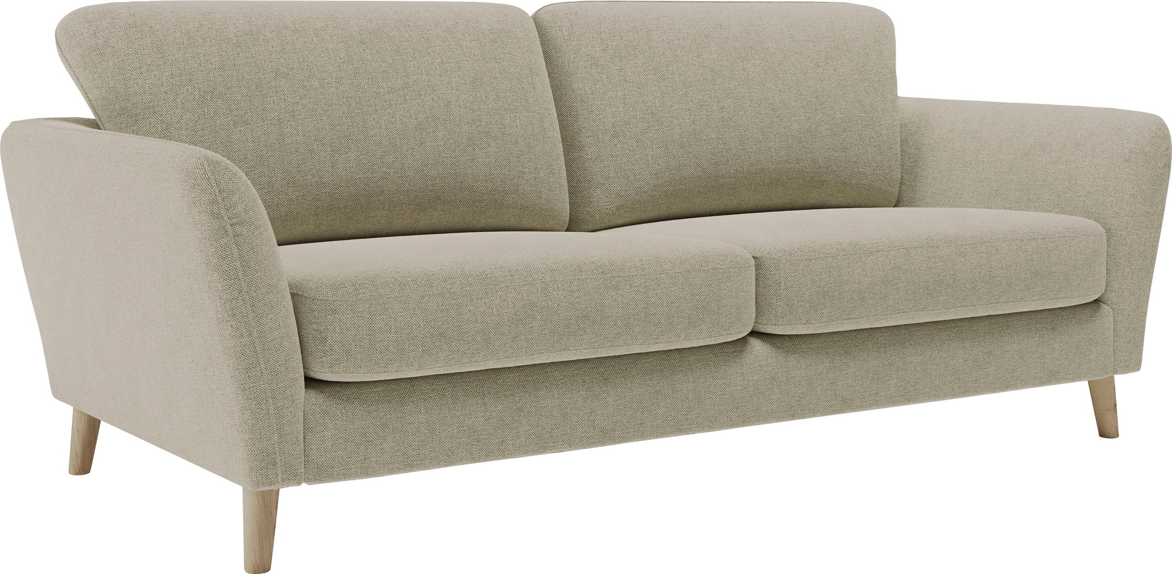 Home affaire 3-Sitzer »MARSEILLE 3er Sofa 206 cm, Cord, Flachgewebe, Struktur, Webstoff«, Massivholzbeine Eiche, Landhausstil, Wellenunterfederung