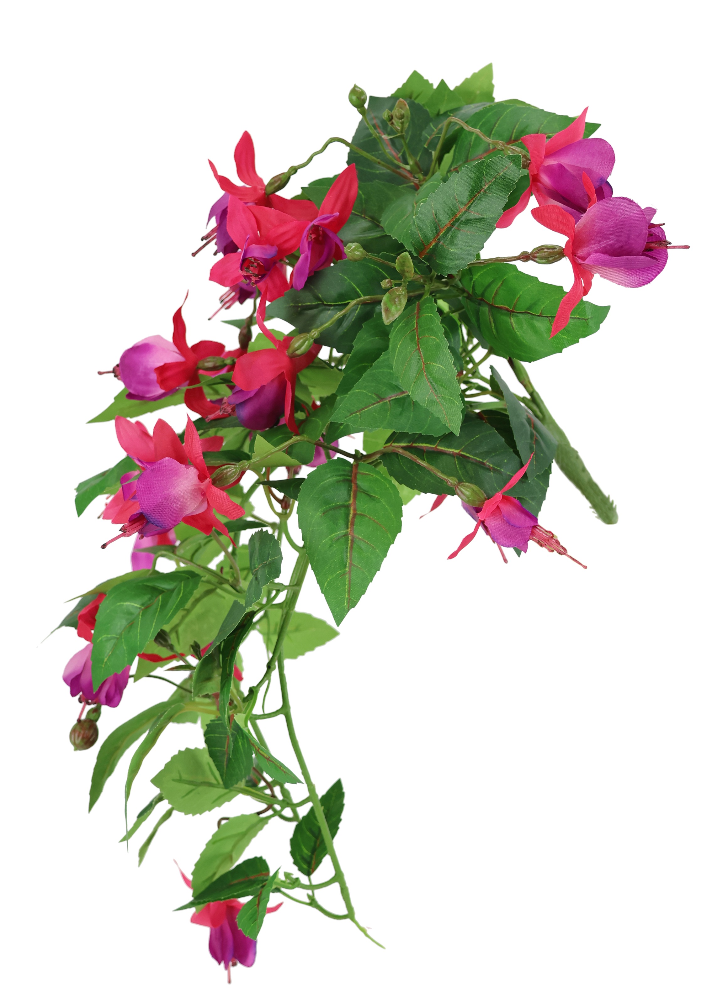 I.GE.A. Kunstpflanze »Kunstblume Fuchsie«, Dekoblume Hängende Blumen mit Blüten Künstliche Blumen Hängeblume