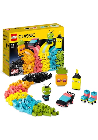 Konstruktionsspielsteine »Neon Kreativ-Bauset (11027), LEGO® Classic«, (333 St.)