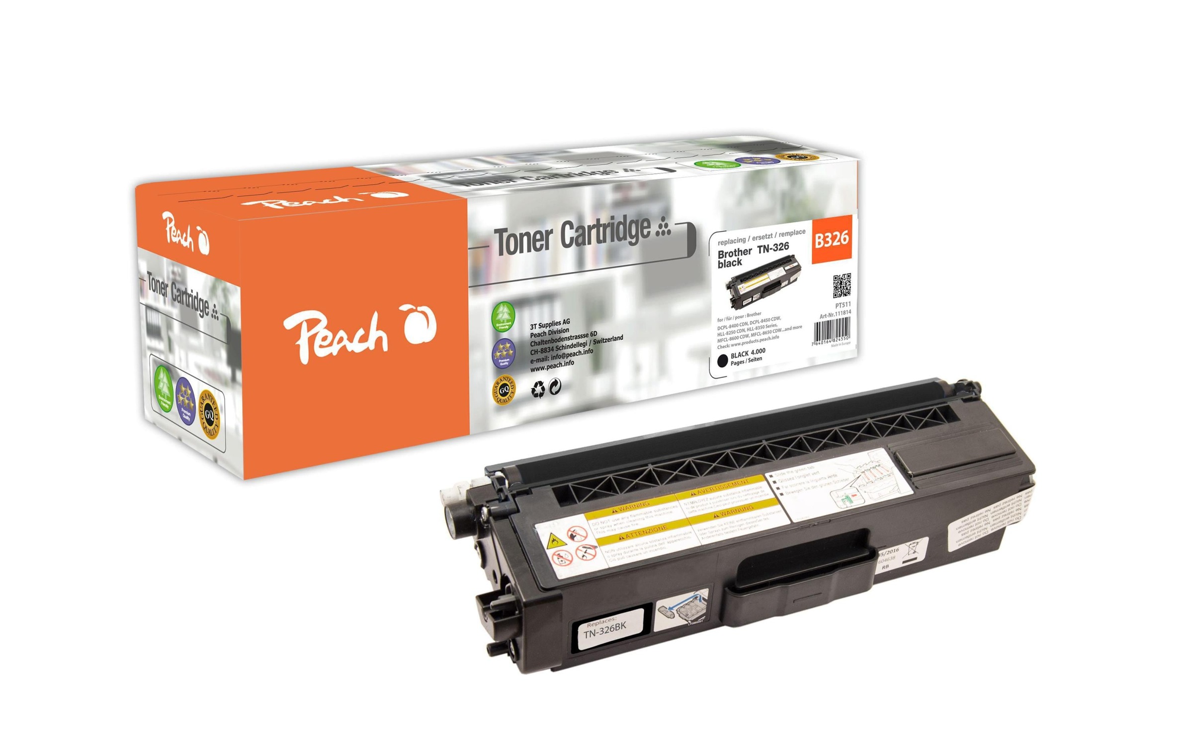 Image of Peach Tonerpatrone "Brother TN-326BK Black"