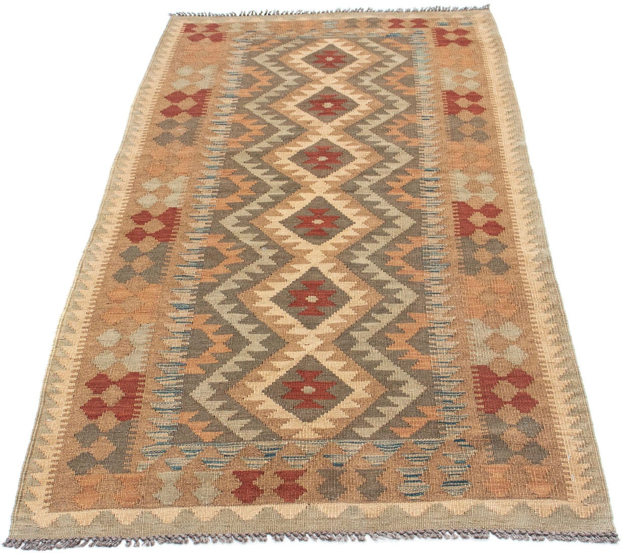 Image of morgenland Läufer »Kelim Medaillon Marrone chiaro 192 x 83 cm«, rechteckig, 0,4 mm Höhe, OrientOptik bei Ackermann Versand Schweiz