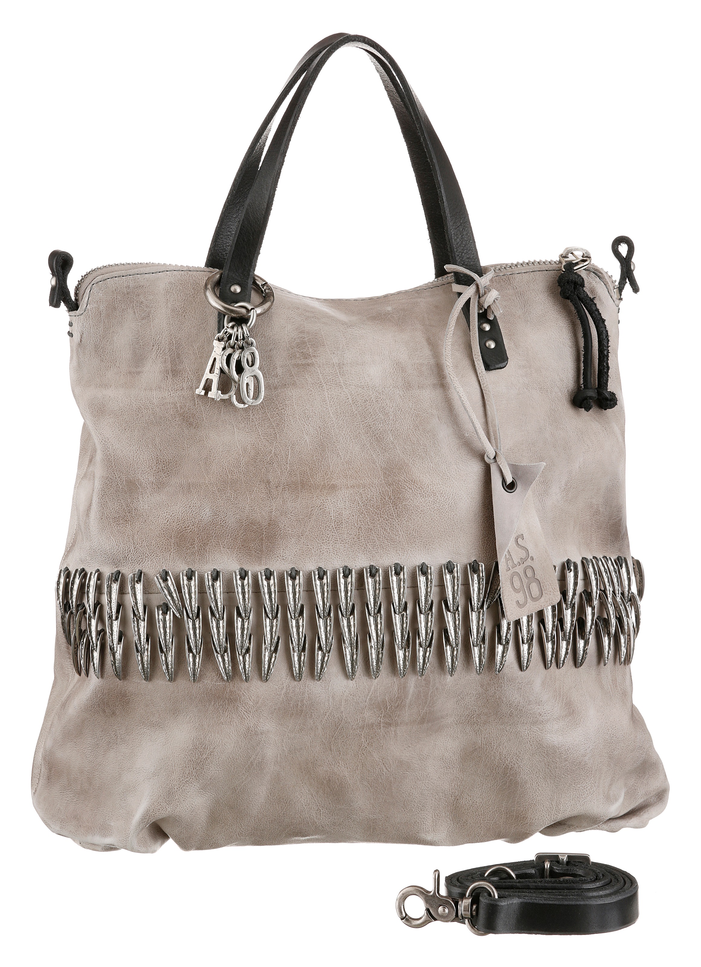 Image of A.S.98 Shopper, aus Leder mit schöner Nietenverzierung bei Ackermann Versand Schweiz