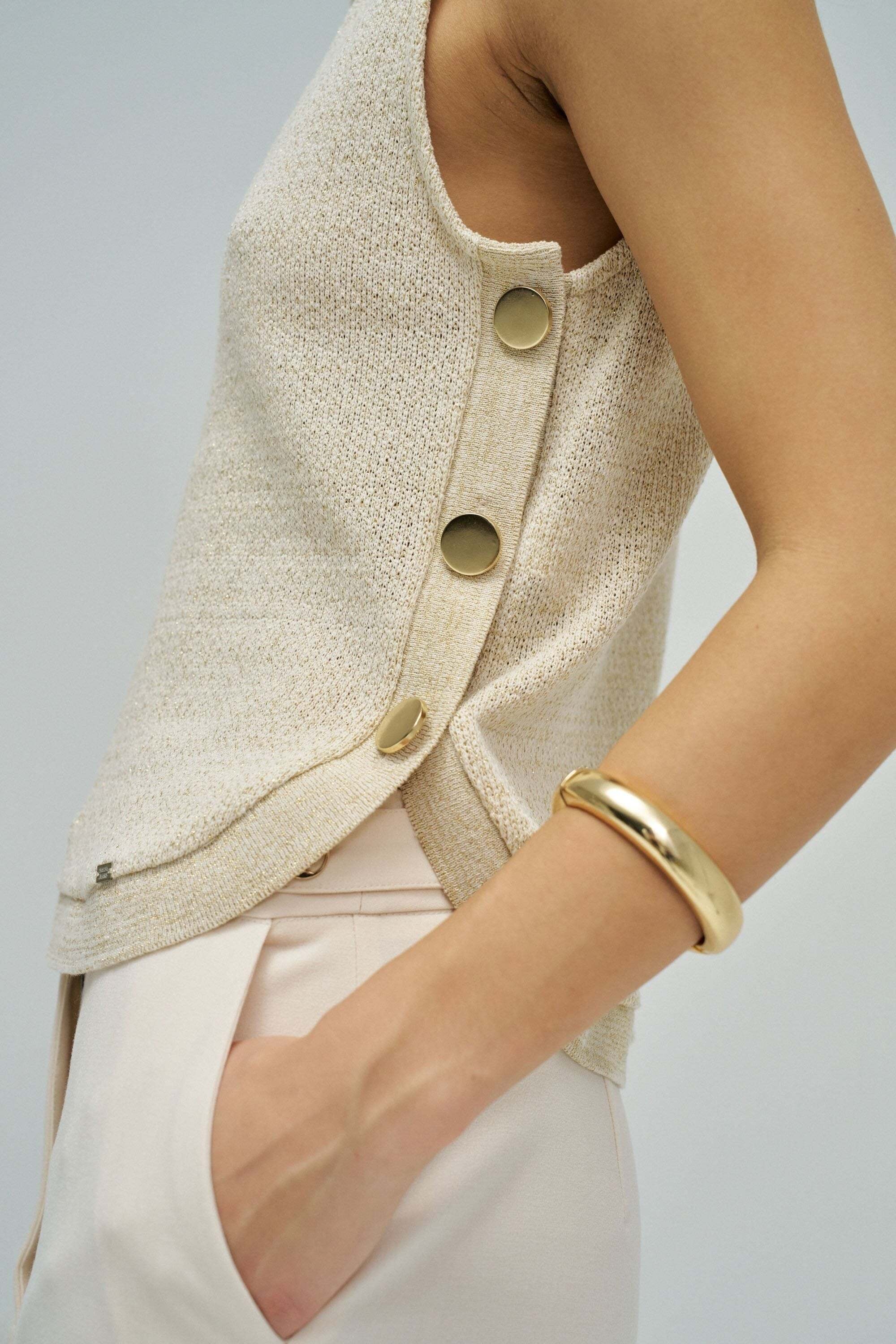 Salsa Tanktop »Salsa Jeans Top Lurex Knit With Buttons«