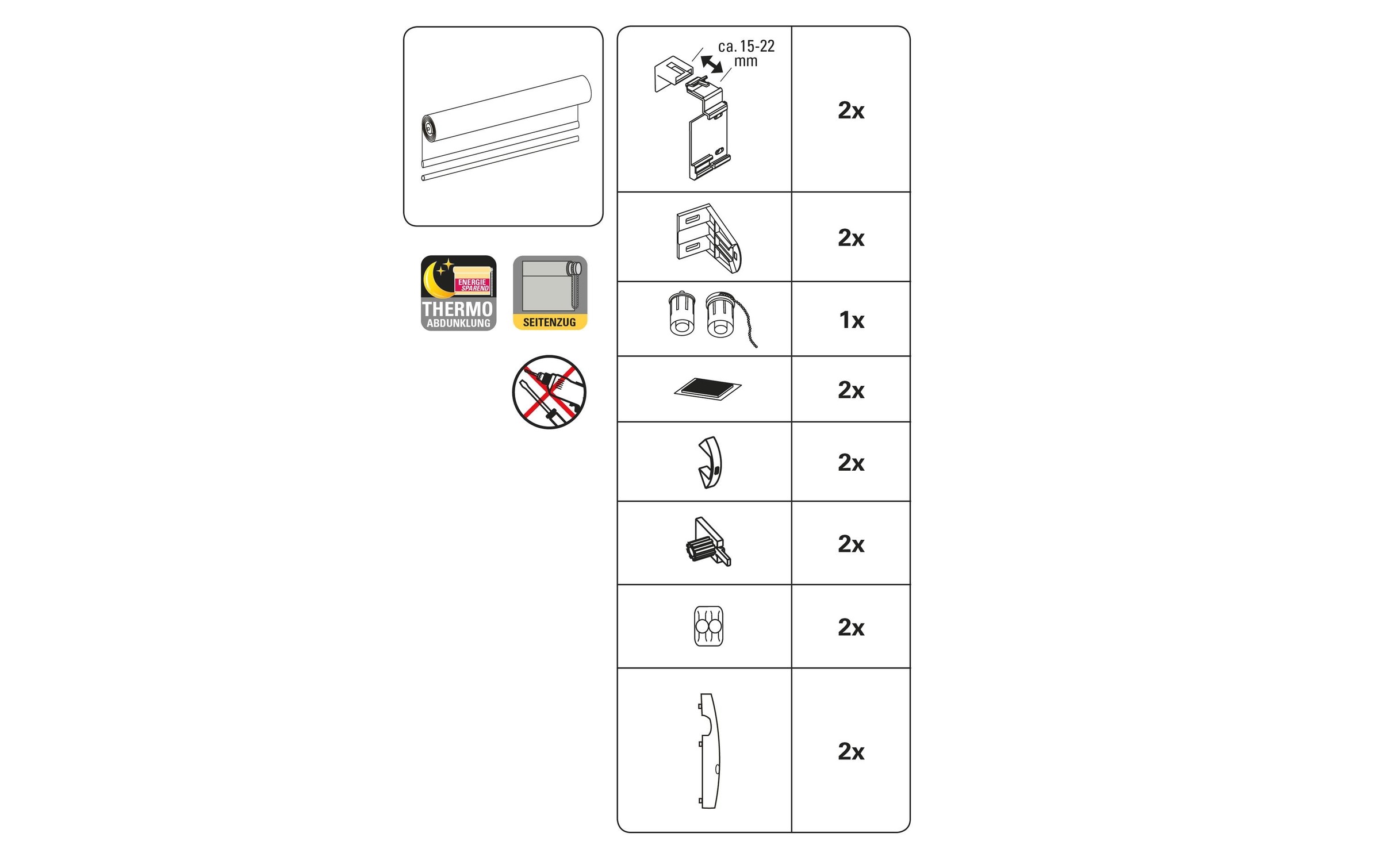 GARDINIA Rollo »EASYFIX Thermo,energiesparen«, Lichtschutz