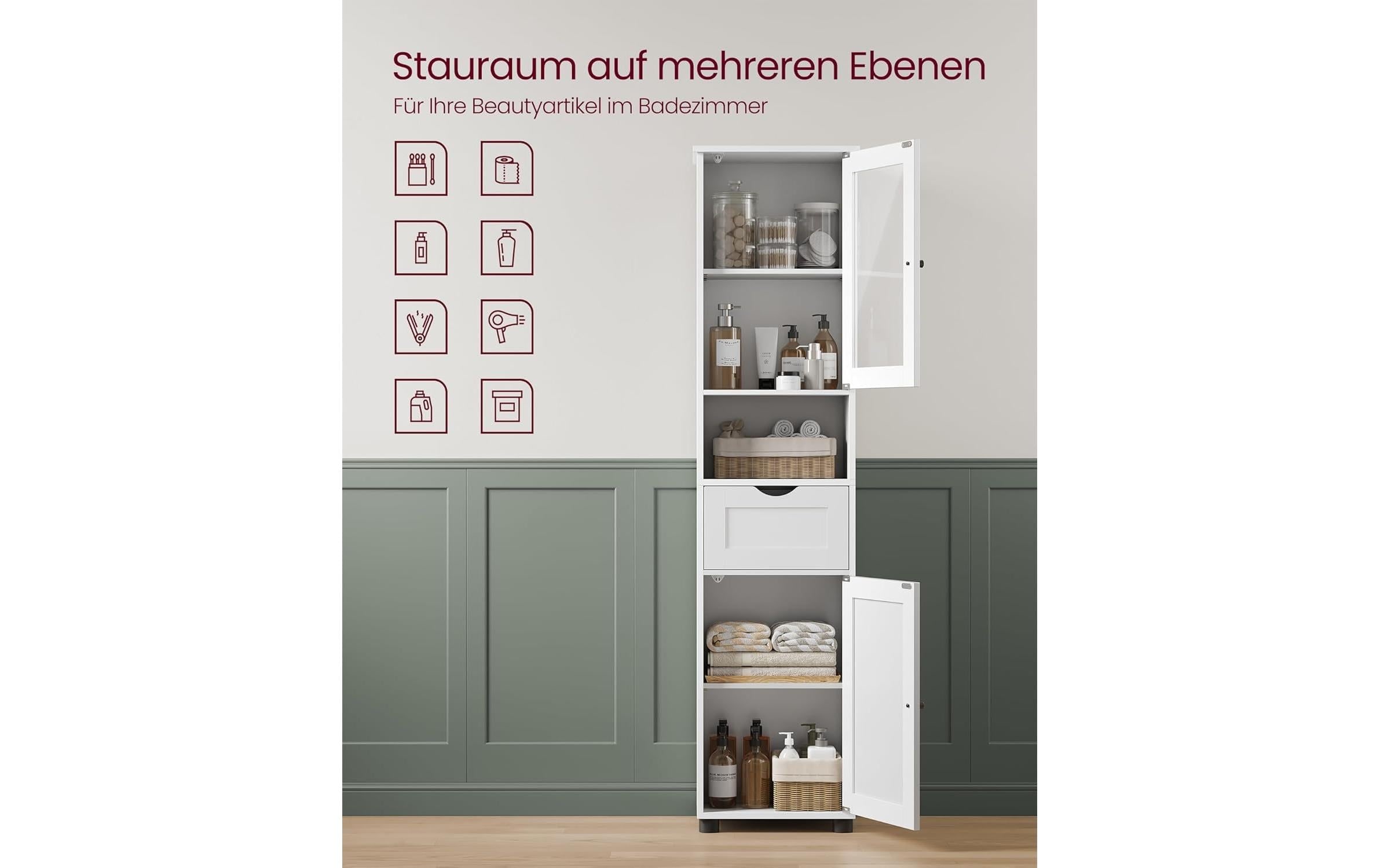 VASAGLE Mehrzweckschrank »Badezimmerschrank«