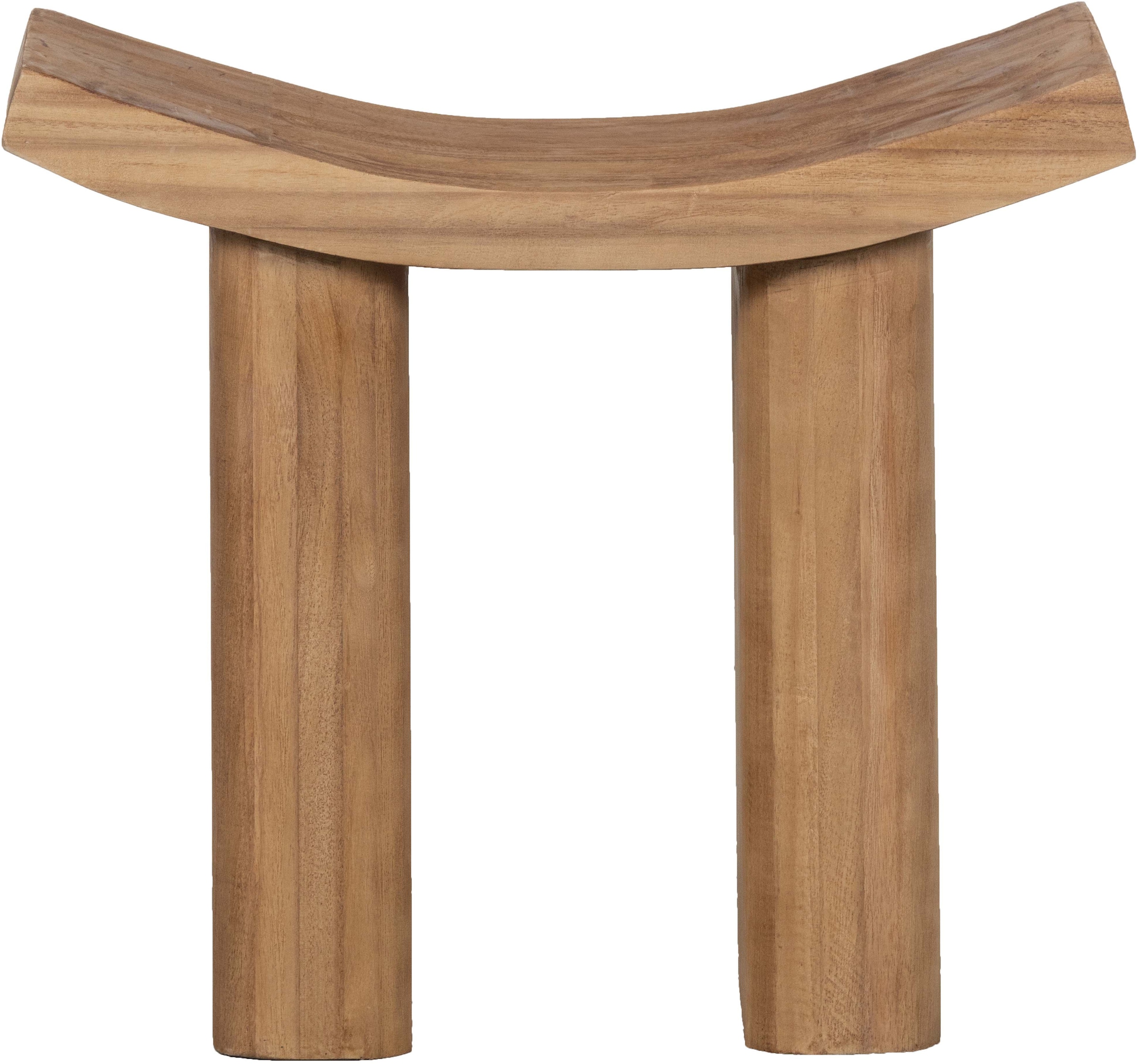 WOOOD Hocker »Japan aus Paulowniaholz mit matter Schutzschicht B 50 x T 25 x H 45 cm« Tragkraft 110 kg,Pflegeleicht,sichtbare Maserung, einfach zu montieren