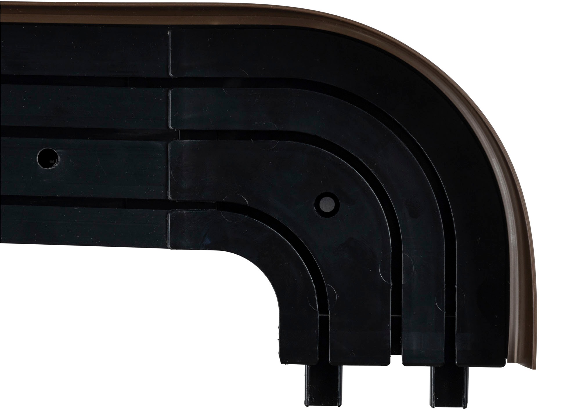 SN DECO GROUP Vorhangschiene »SH3«, 3 läufig-läufig, Fixmass, Set 3-läufig,inkl. Rundbögen, Blende 5 cm, vorgebohrt, Innenlauf