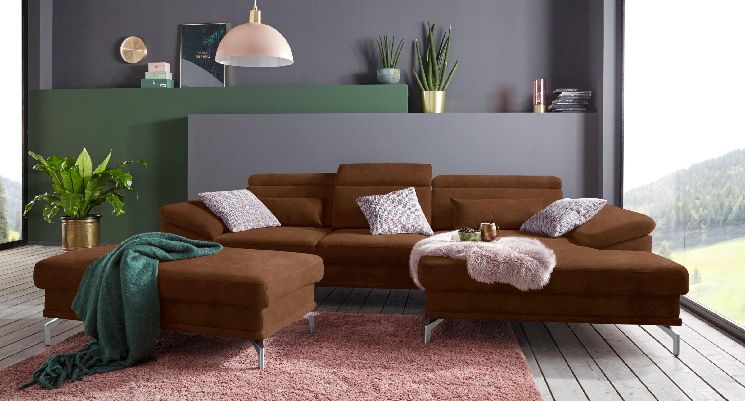 sit&more Ecksofa »Scorpio L-Form«, inklusive Sitztiefenverstellung, wahlweise mit Kopfverstellung