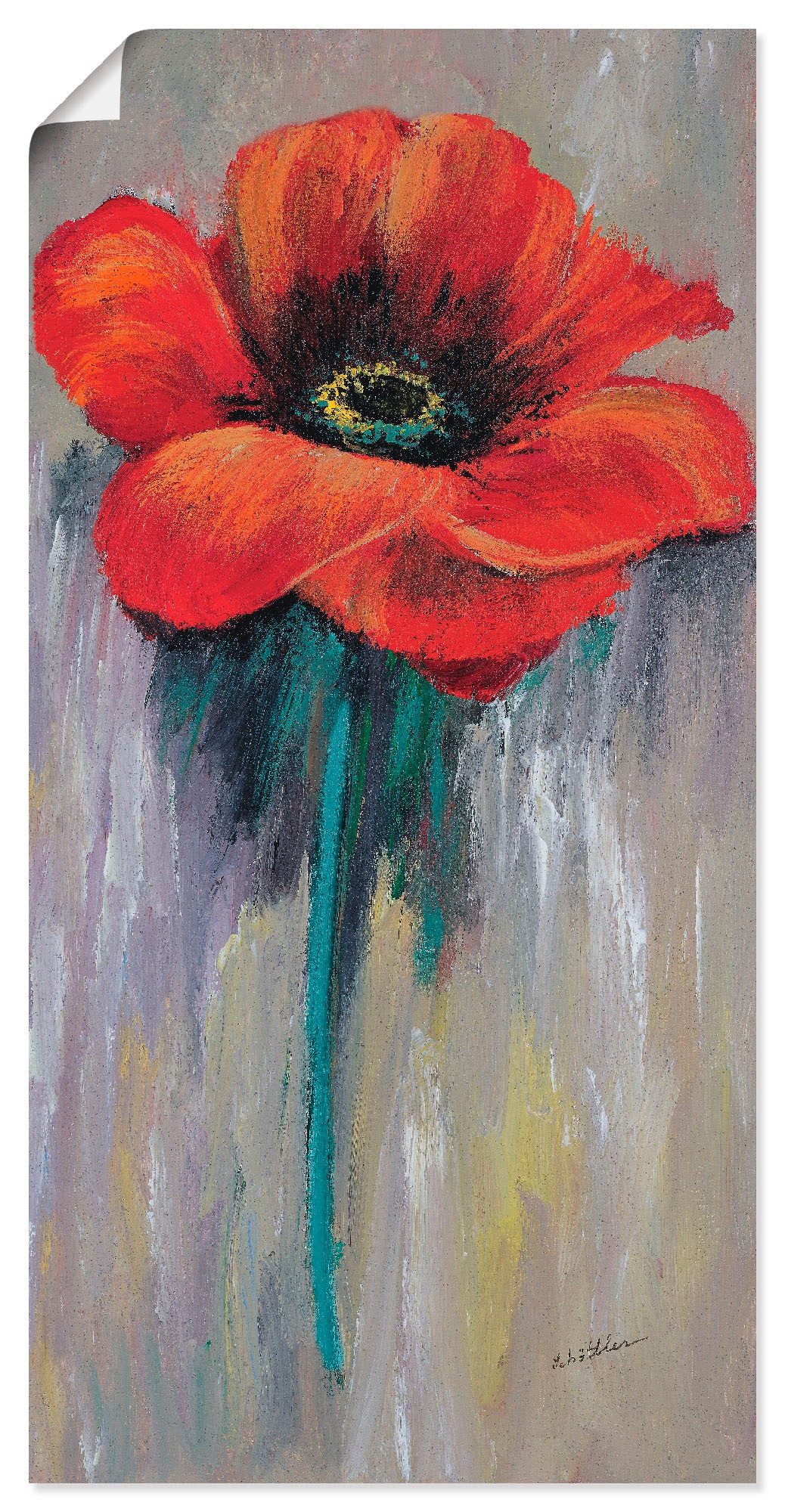 Image of Artland Wandbild »Roter Mohn II«, Blumen, (1 St.), in vielen Grössen & Produktarten -Leinwandbild, Poster, Wandaufkleber / Wandtattoo auch für Badezimmer geeignet bei Ackermann Versand Schweiz