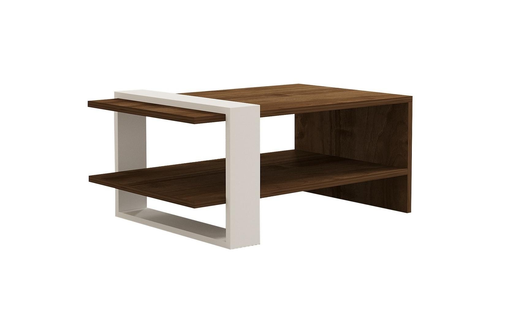 Beistelltisch »Woody Fashion Gaye 80 x 35 x 50 cm, Braun/Weiss«