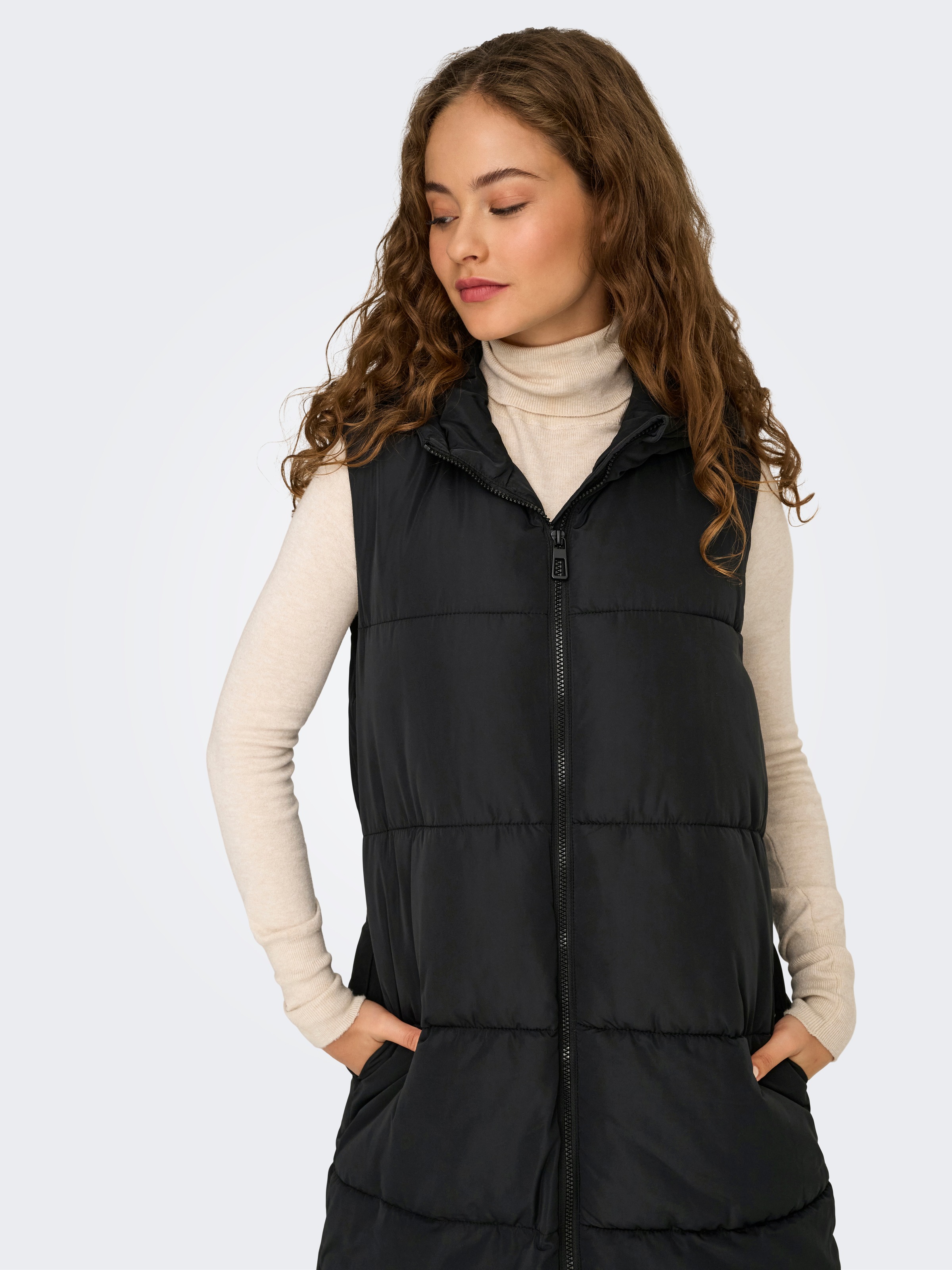 Image of ONLY Steppweste "ONLALINA LONG WAISTCOAT OTW NOOS" Materialmix