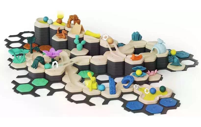 Ravensburger Kugelbahn »GraviTrax Junior Starter-Set XXL Planet«, (182 tlg.)