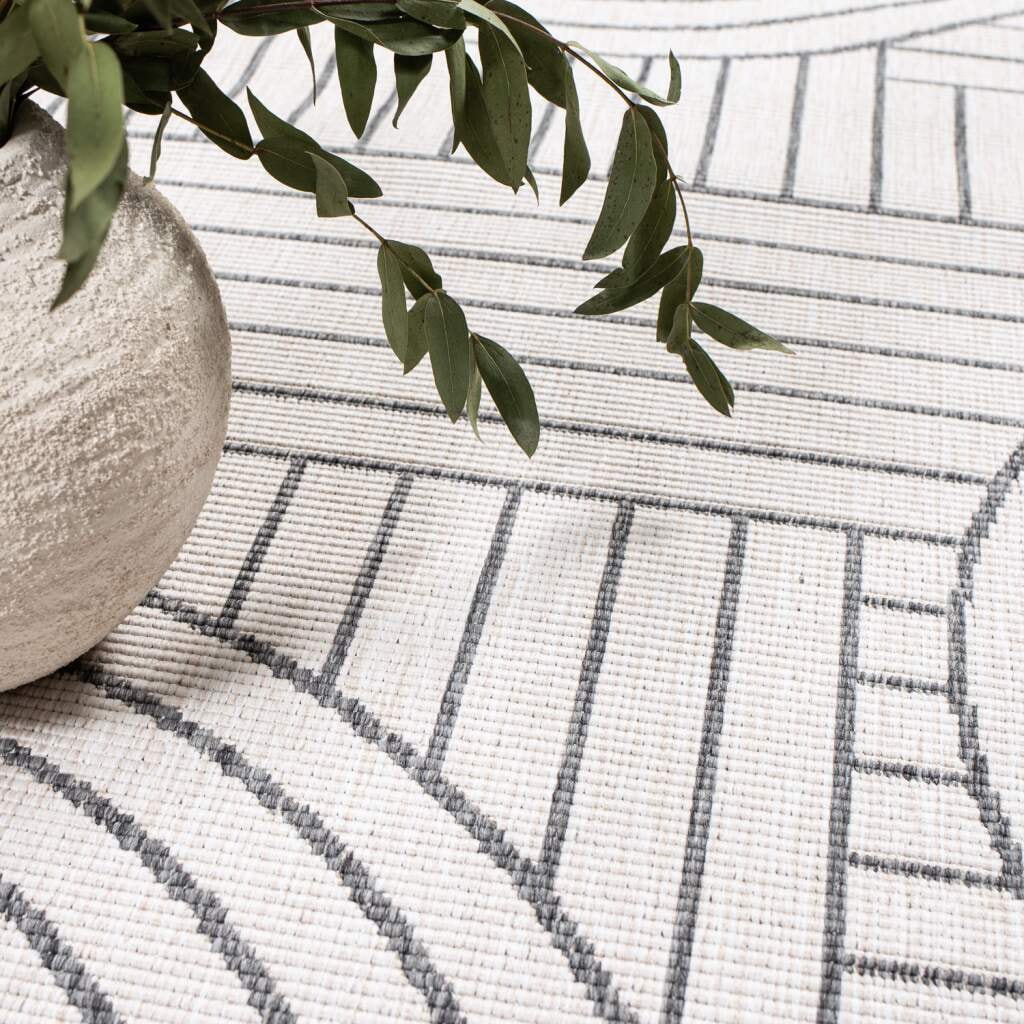 Carpet City Outdoorteppich »DUO RUG 5842« rechteckig 5 mm Höhe Wendeteppich Wetterfest In- & Outdoor, Balkon, Terrasse, Wohnzimmer