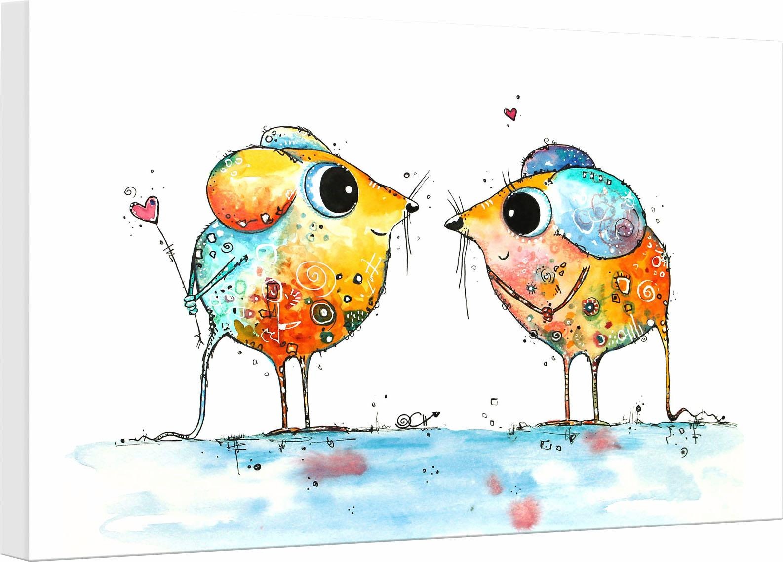 Image of Wall-Art Leinwandbild »Hagenmeyer - Kleine Mäuse«, 45/30 cm bei Ackermann Versand Schweiz