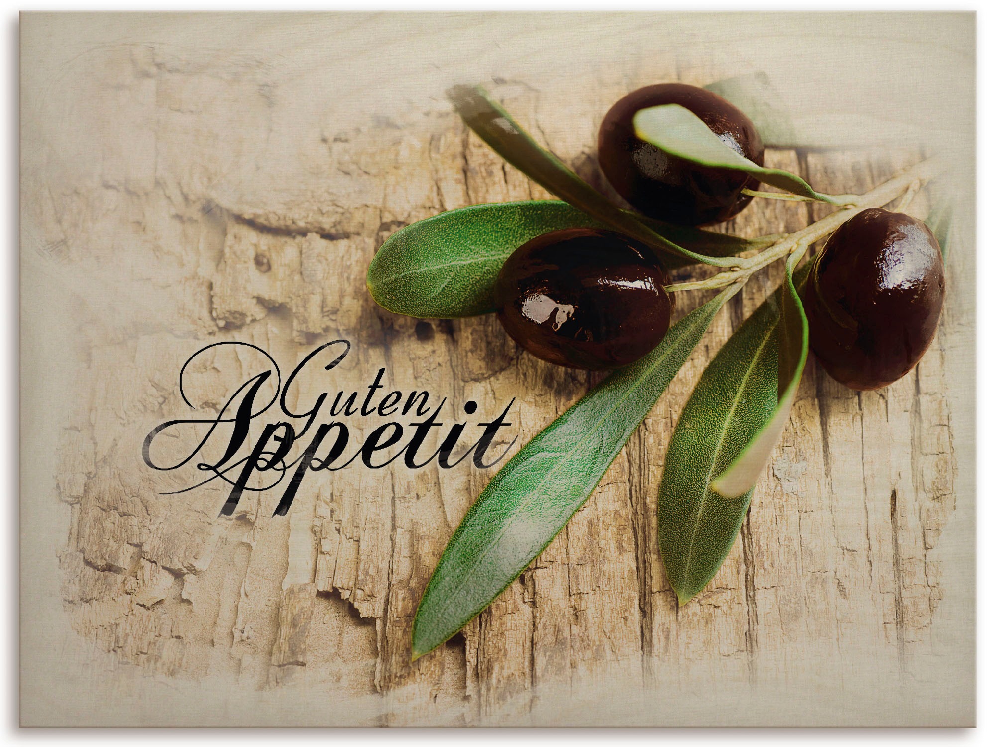 Image of Artland Holzbild »Oliven Guten Appetit«, Essen, Trinken & Genuss, (1 St.) bei Ackermann Versand Schweiz