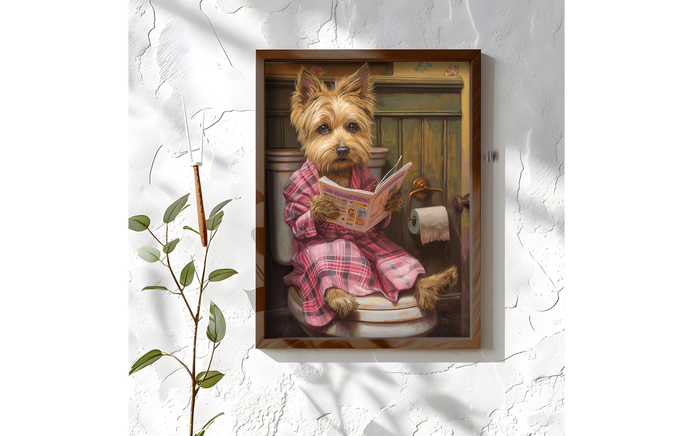 Wandbild »Wallxpert Yorkshire Terrier 35 x 47 cm«, Hund