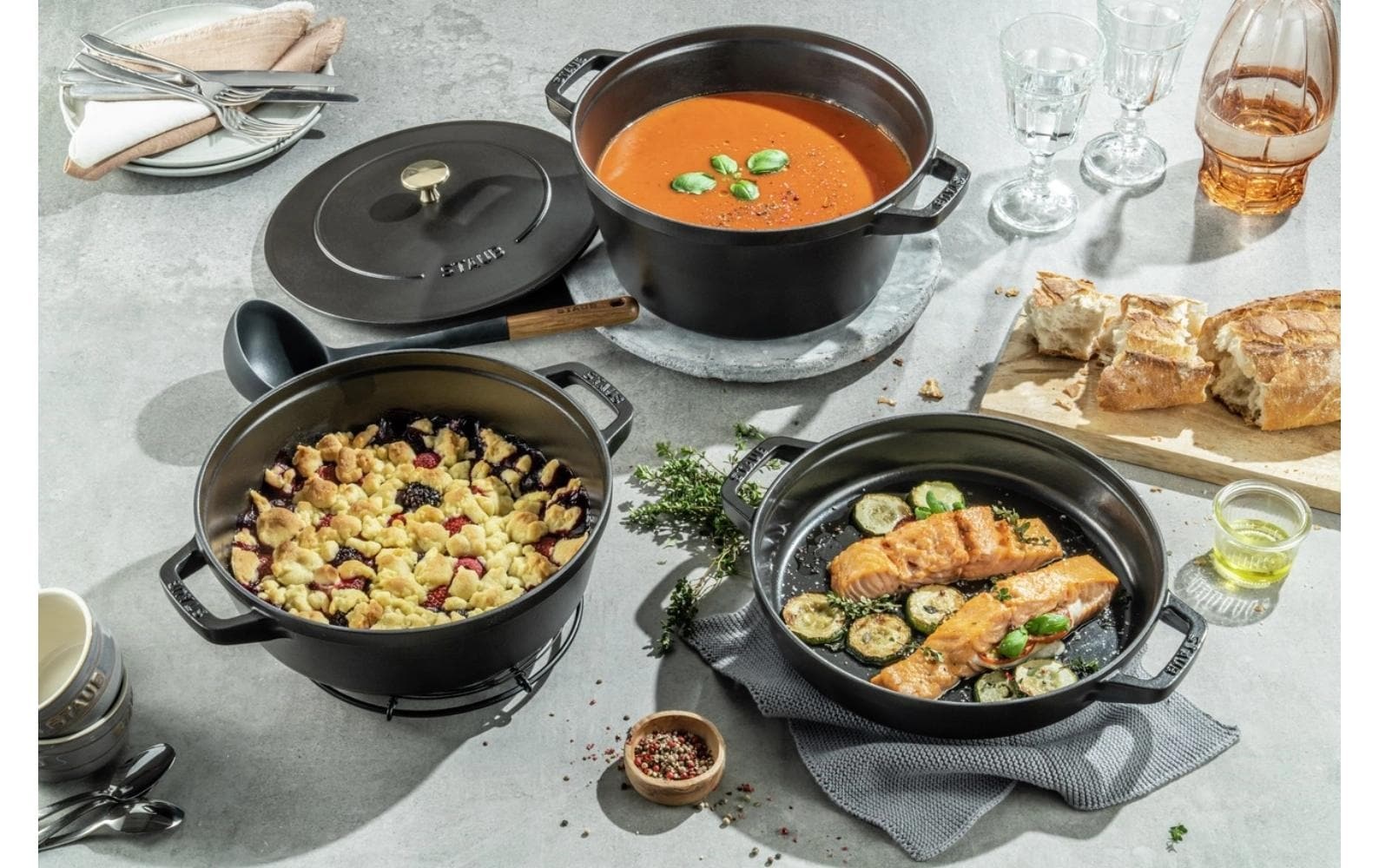 STAUB Topf-Set »Cocotte 4-teilig, 24 cm, 9 l«