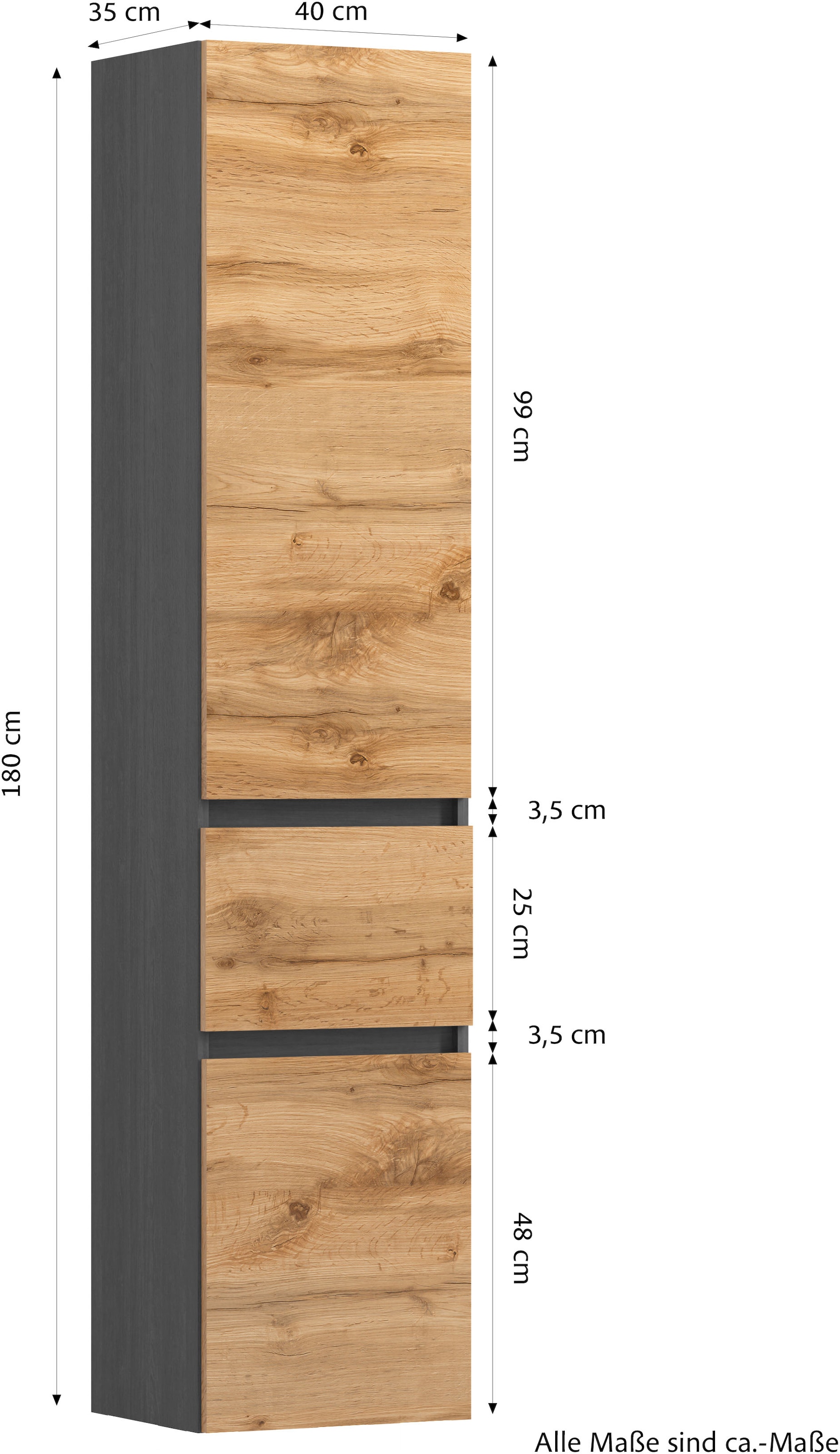 GOODproduct »BOZEN, 2-tlg. Unterbecken-Set - Seitenschrank«