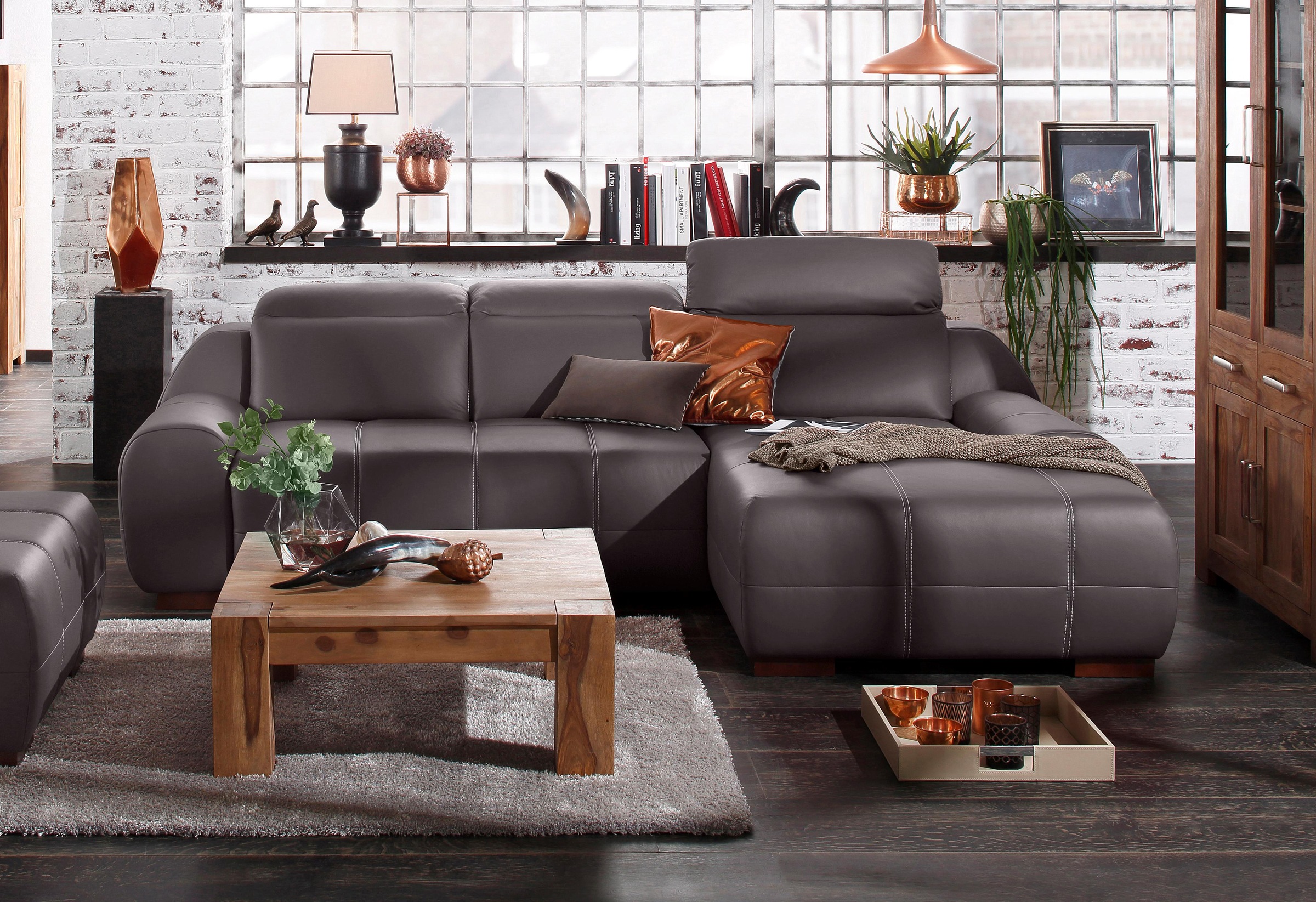 Image of Premium collection by Home affaire Ecksofa »Spirit«, mit Recamiere, wahlweise mit Bettfunktion bei Ackermann Versand Schweiz