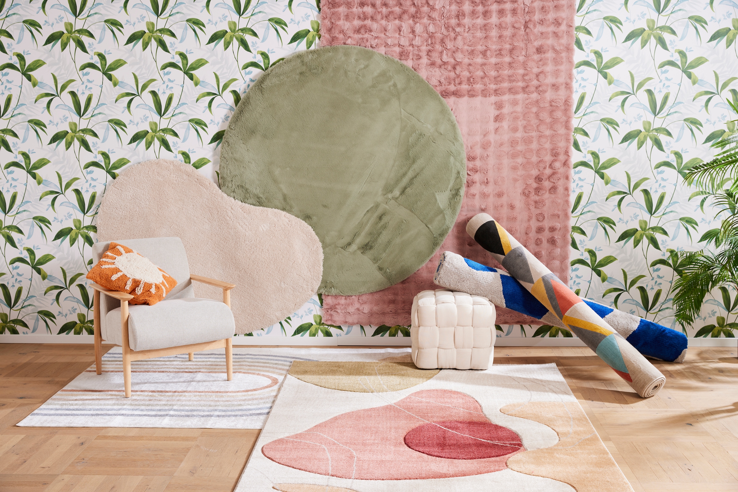Arte Espina Fellteppich »Rabbit 100«, rund, 45 mm Höhe, Kunstfell, Kaninchenfell-Haptik, supersoft, Hochflorteppich