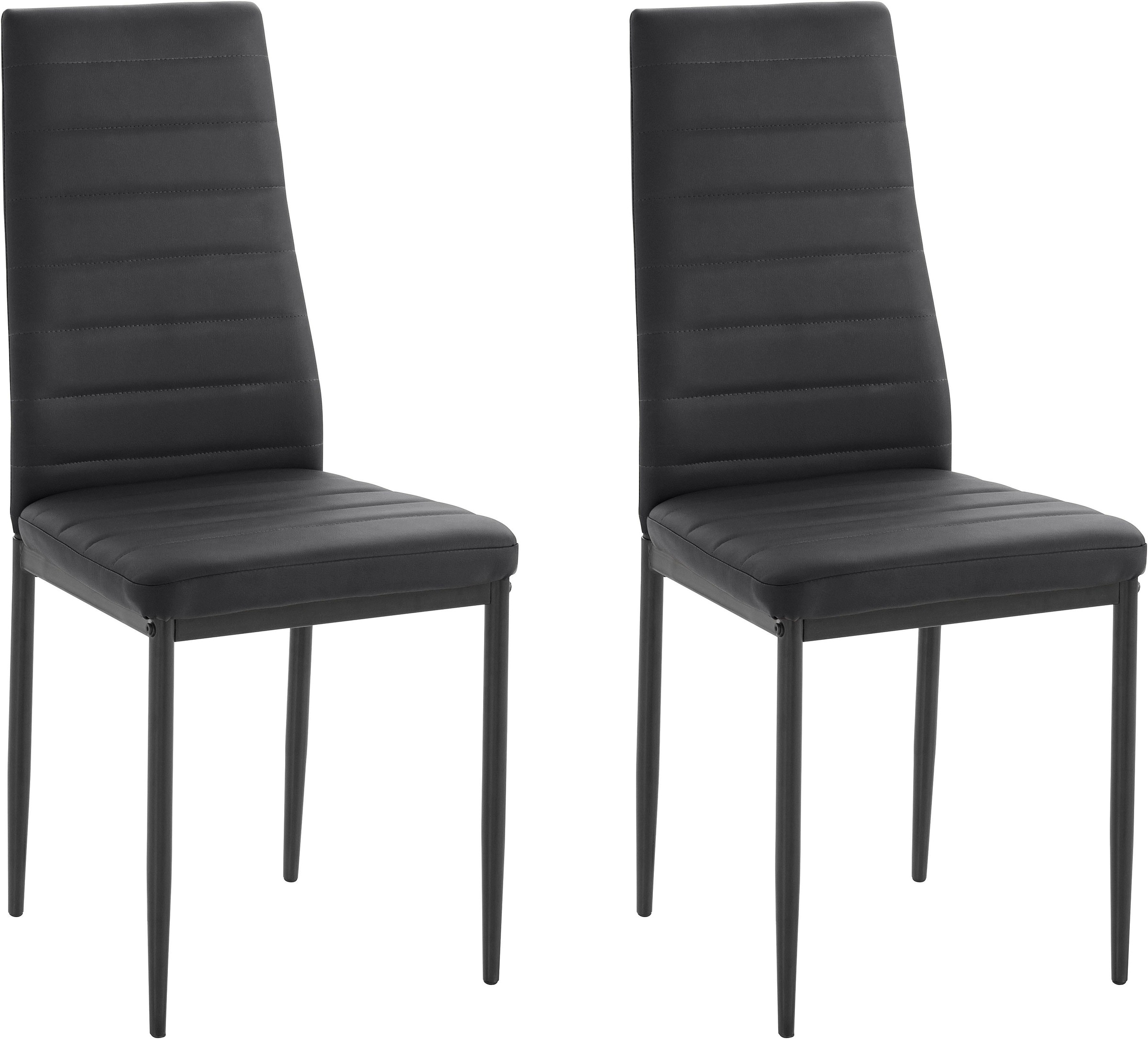 Image of my home Esszimmerstuhl »Sandy«, (Set), 2 St., (2 oder 4 Stück) Bezug in Kunstleder, schwarzes Metallgestell bei Ackermann Versand Schweiz