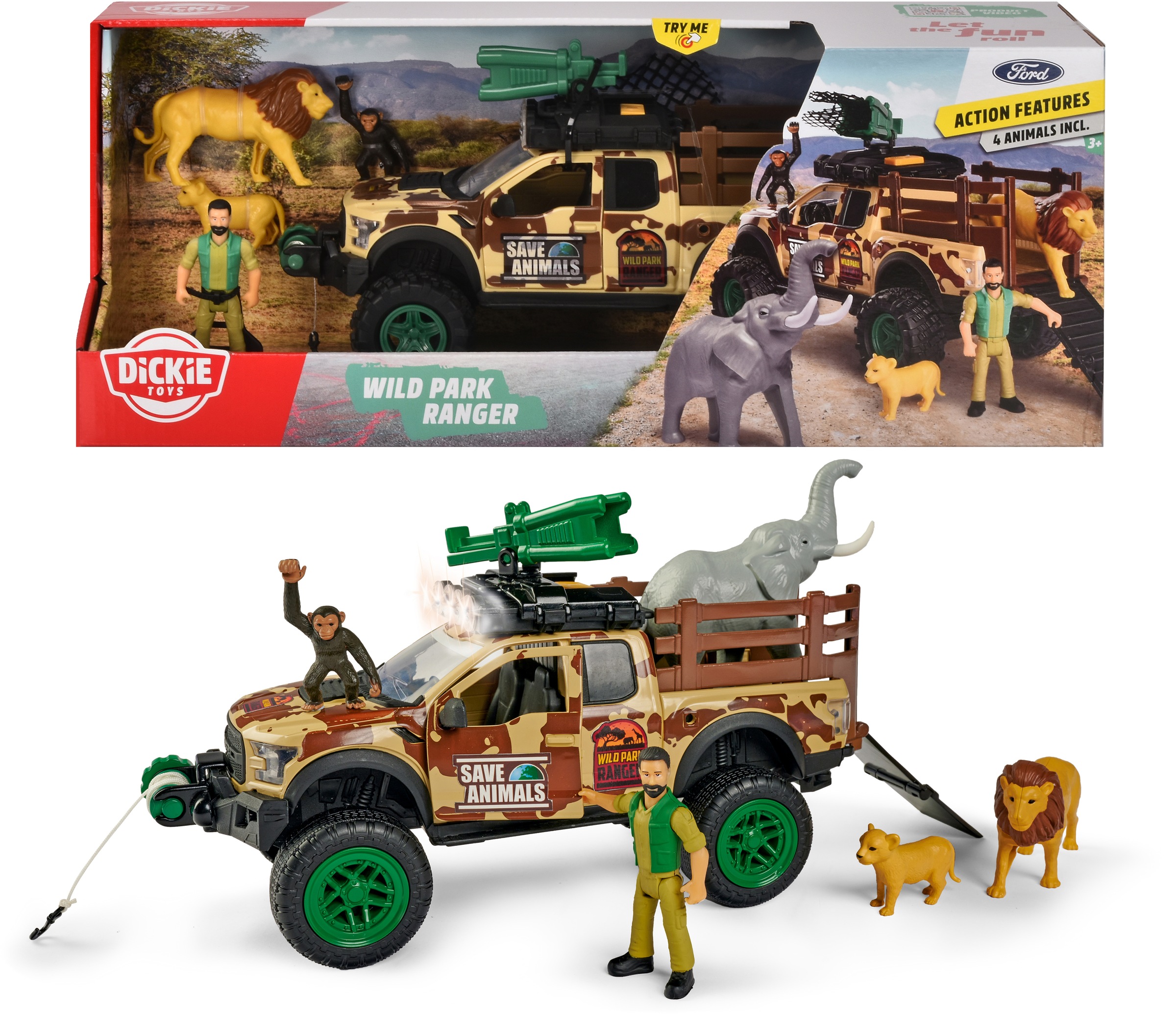 Image of Dickie Toys Spielzeug-Auto »Wild Park Ranger-Set«, mit Licht und Sound bei Ackermann Versand Schweiz