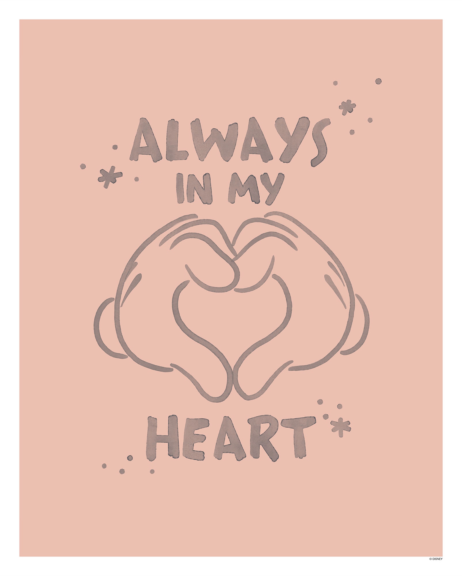 Image of Komar Bild "Mickey Endless Love" Disney 1 Stk. tlg. Wandbild zur Dekoration im Kinderzimmer - ohne Rahmen