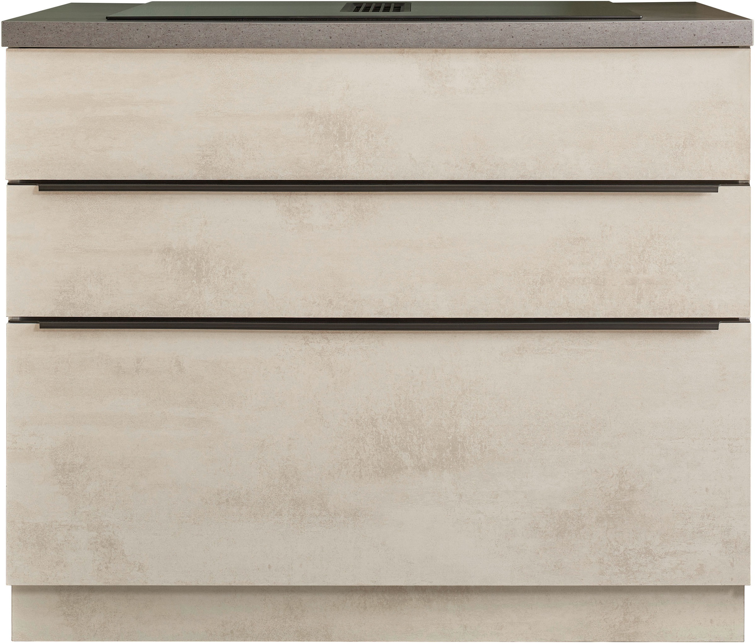 BASIC by Balculina Armoire d'encastrement pour table de cuisson »Sanibel Küchenschrank mit Schubladen,  BxHxT 110 x 94 x 60« 1 cuis tlg. Largeur 110cm, revêtement mélaminé, 2 tiroirs spacieux