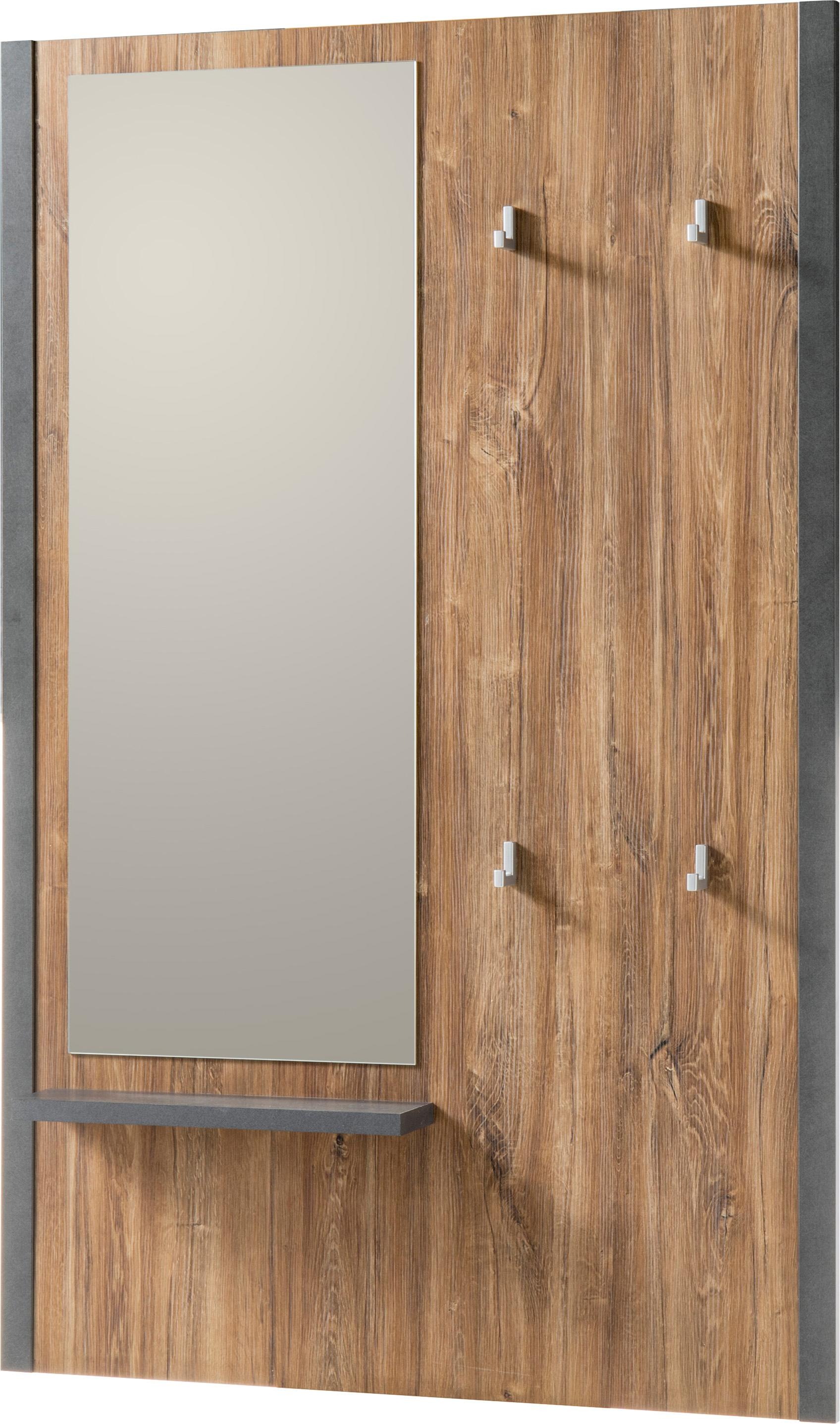 Image of Home affaire Garderobenpaneel »Detroit«, mit 4 Kleiderhaken und 1 Spiegel bei Ackermann Versand Schweiz