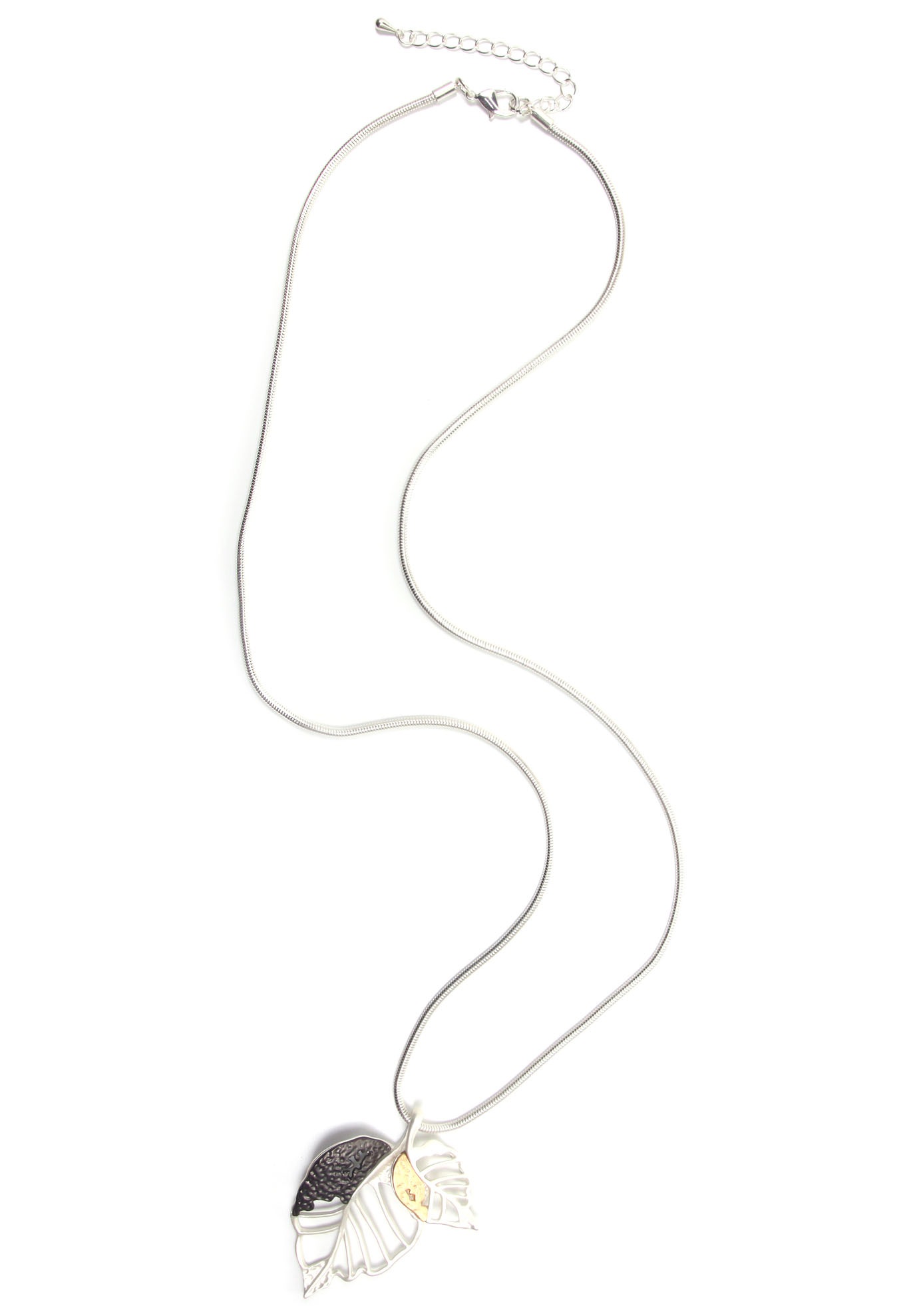 Image of J.Jayz Kette mit Anhänger »Blätter, bicolor, strukturiert« bei Ackermann Versand Schweiz