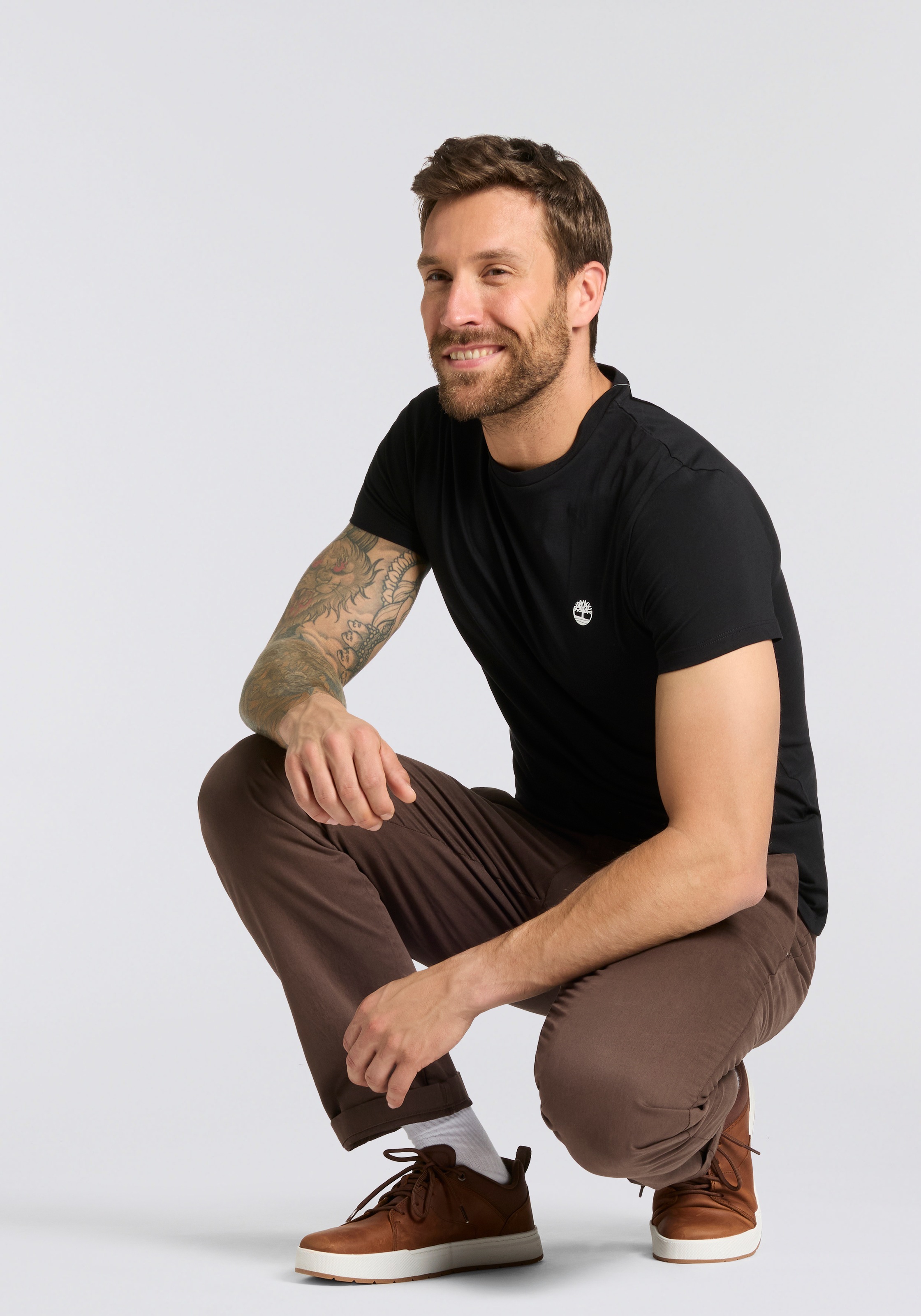 Timberland T-shirt »DUNSTAN RIVER 3xPack Tee« Ensemble, 3 cuis lot de 3, design manches courtes, style casual, en coton