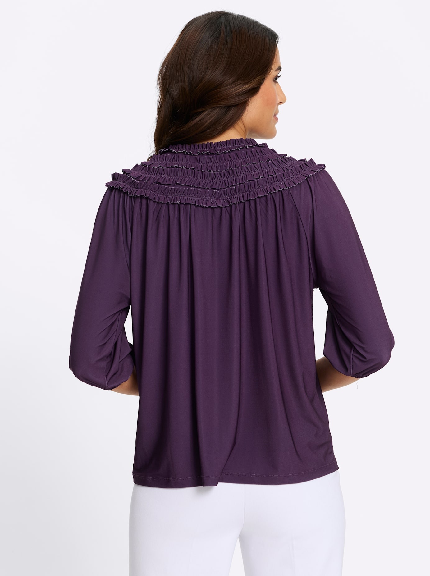 Lady 3/4-Arm-Shirt »Rundhals-Shirt« 1