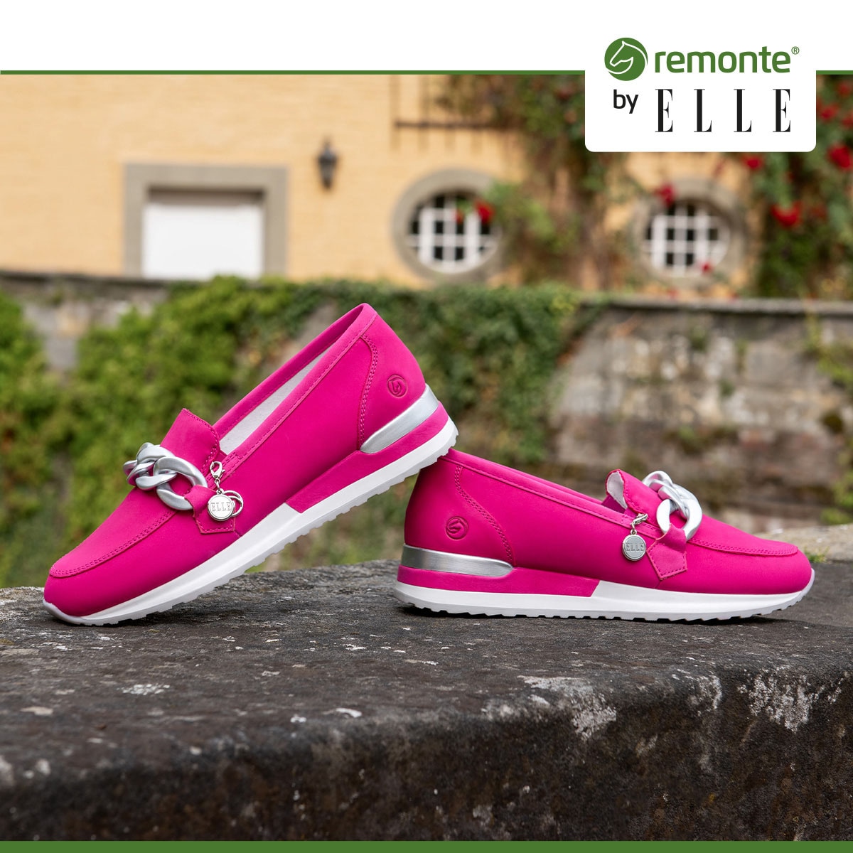 Remonte Slipper »ELLE-Collection«, Loafer, Schlupfschuh mit trendiger Zierkette