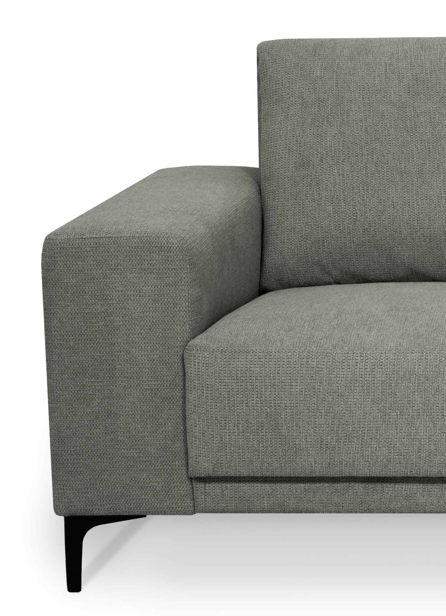 Places of Style 3-Sitzer »Xander«, Breite 224 cm, Soft-Touch Chenille, schwarze Metallfüsse