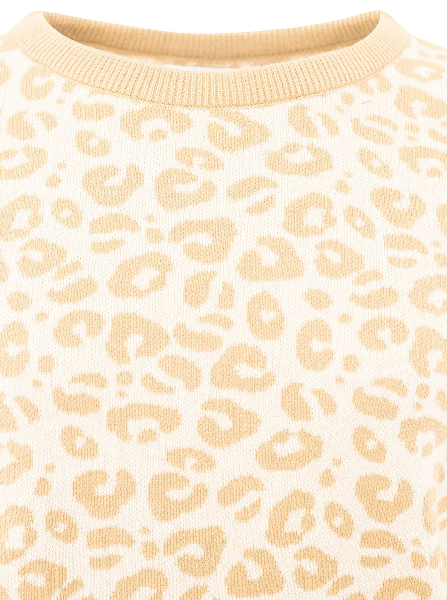Zwillingsherz Strickpullover »"Gestrickter-Leo"« Animal-Muster, Rundhalsausschnitt, Langarm, Feinstrick