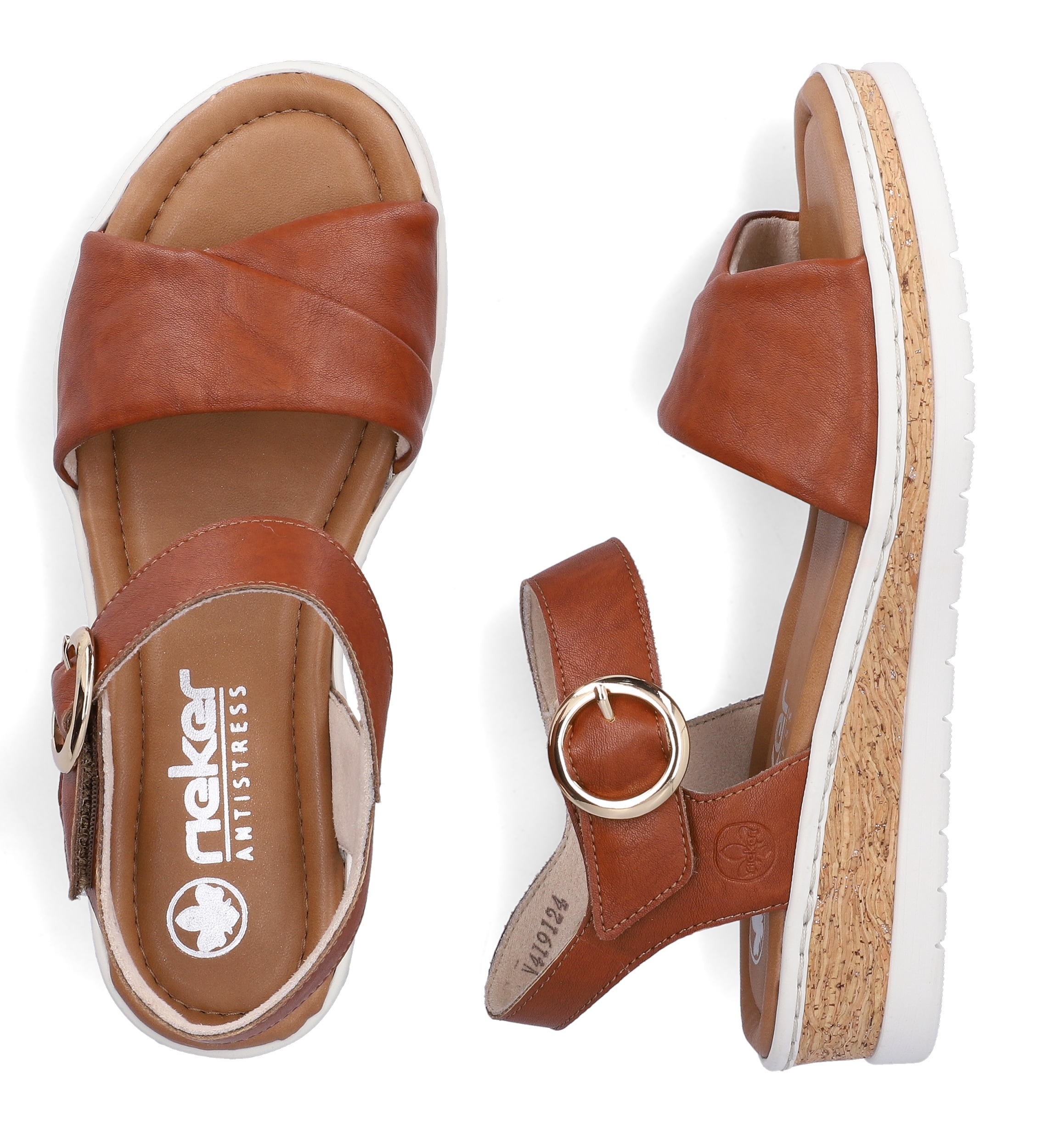 Rieker Sandales compensées  Chaussure d'été, chaussure de vacances, sandale avec scratch
