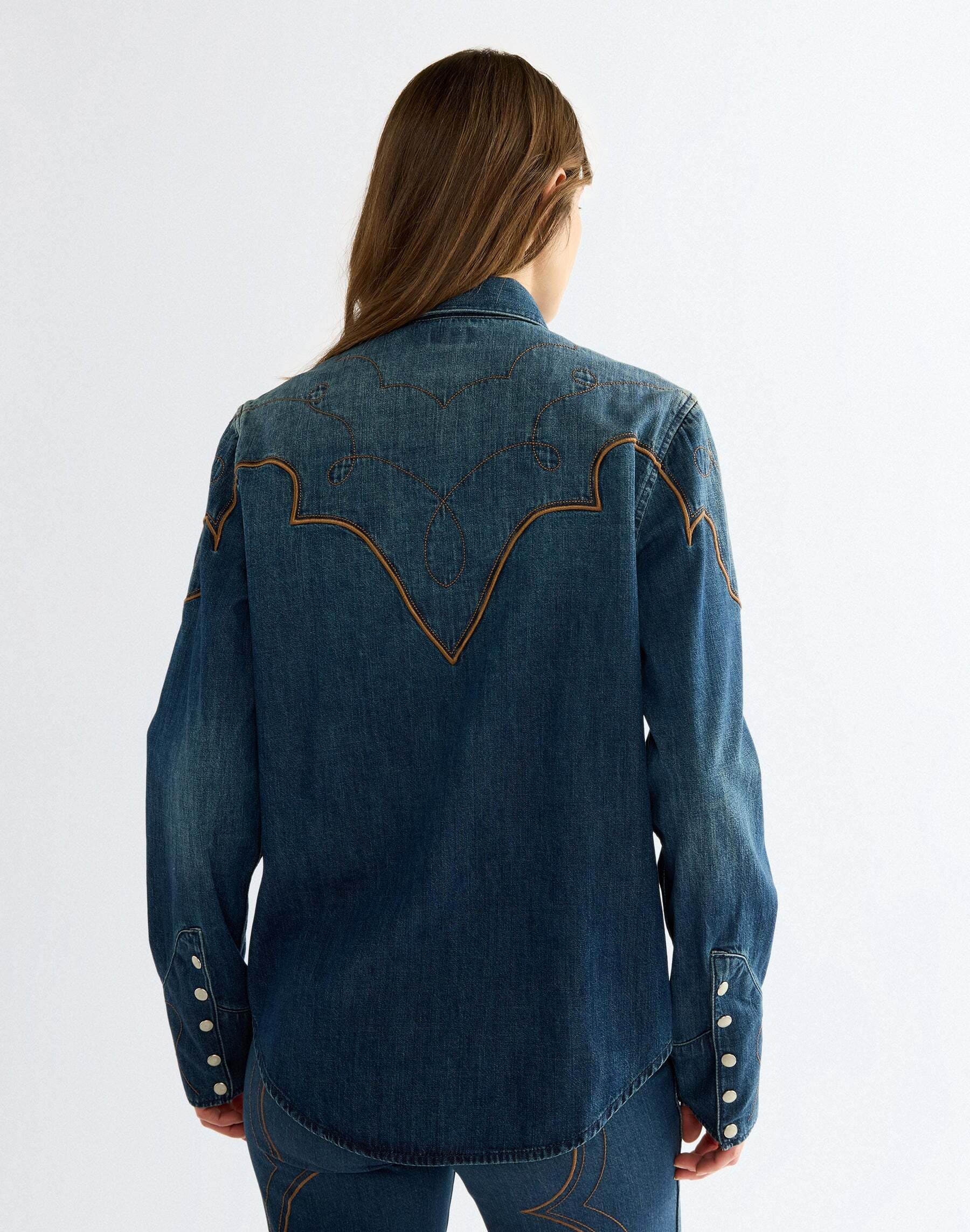 Wrangler Jeansbluse »WRANGLER Jeanshemd Western Yoke«