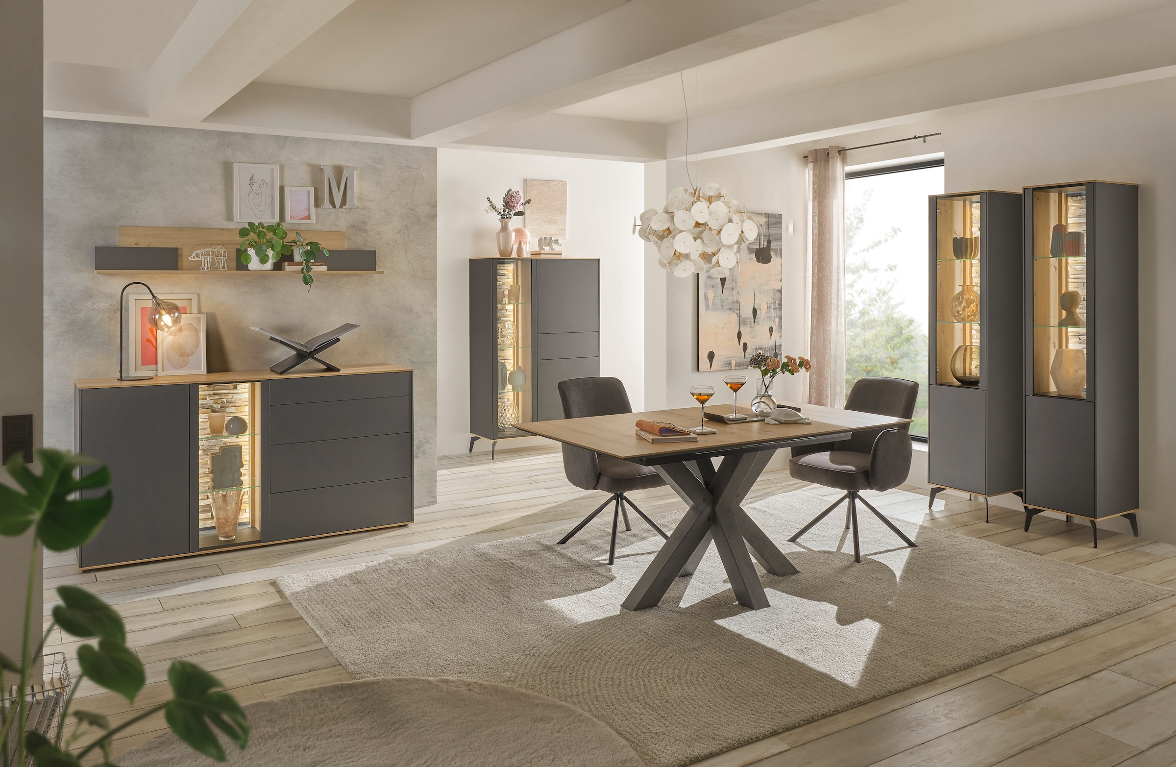 Mäusbacher Esstisch »Faro« Faro Esstisch schweizer Kante, ausziehbar bis 210 cm, Synchronauszug