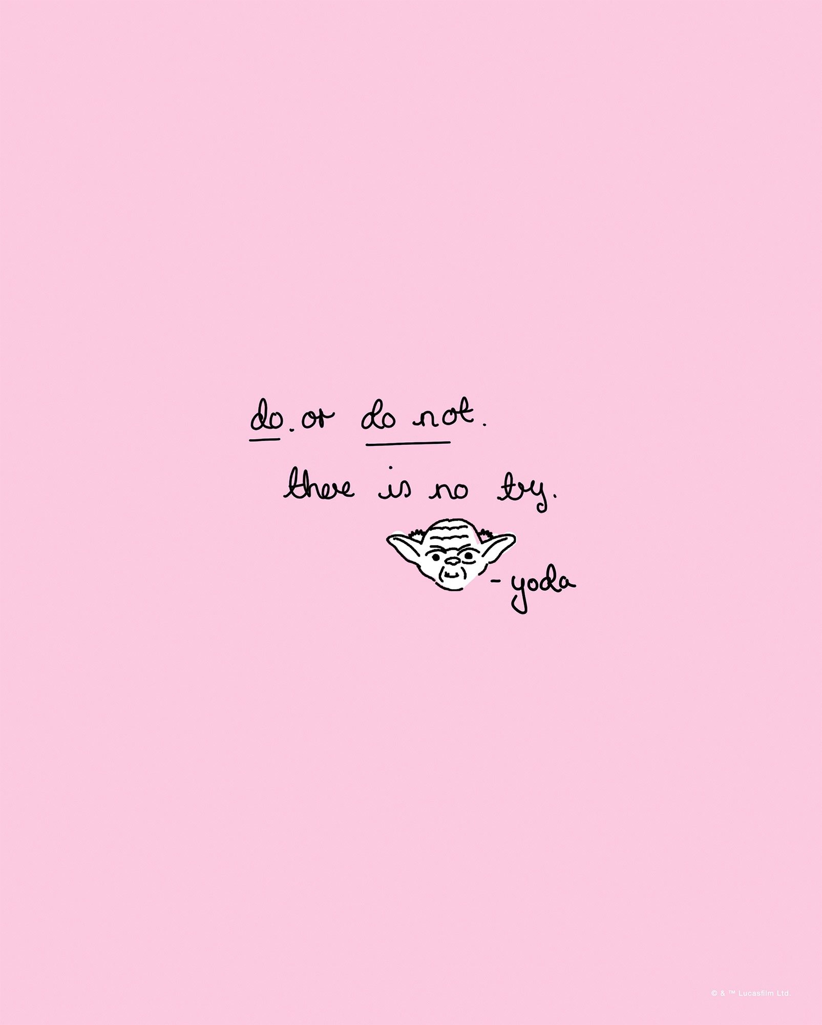 Image of Komar Bild "Star Wars Quote Yoda Cute" Disney 1 Stk. tlg. Wandbild zur Dekoration im Kinderzimmer - ohne Rahmen