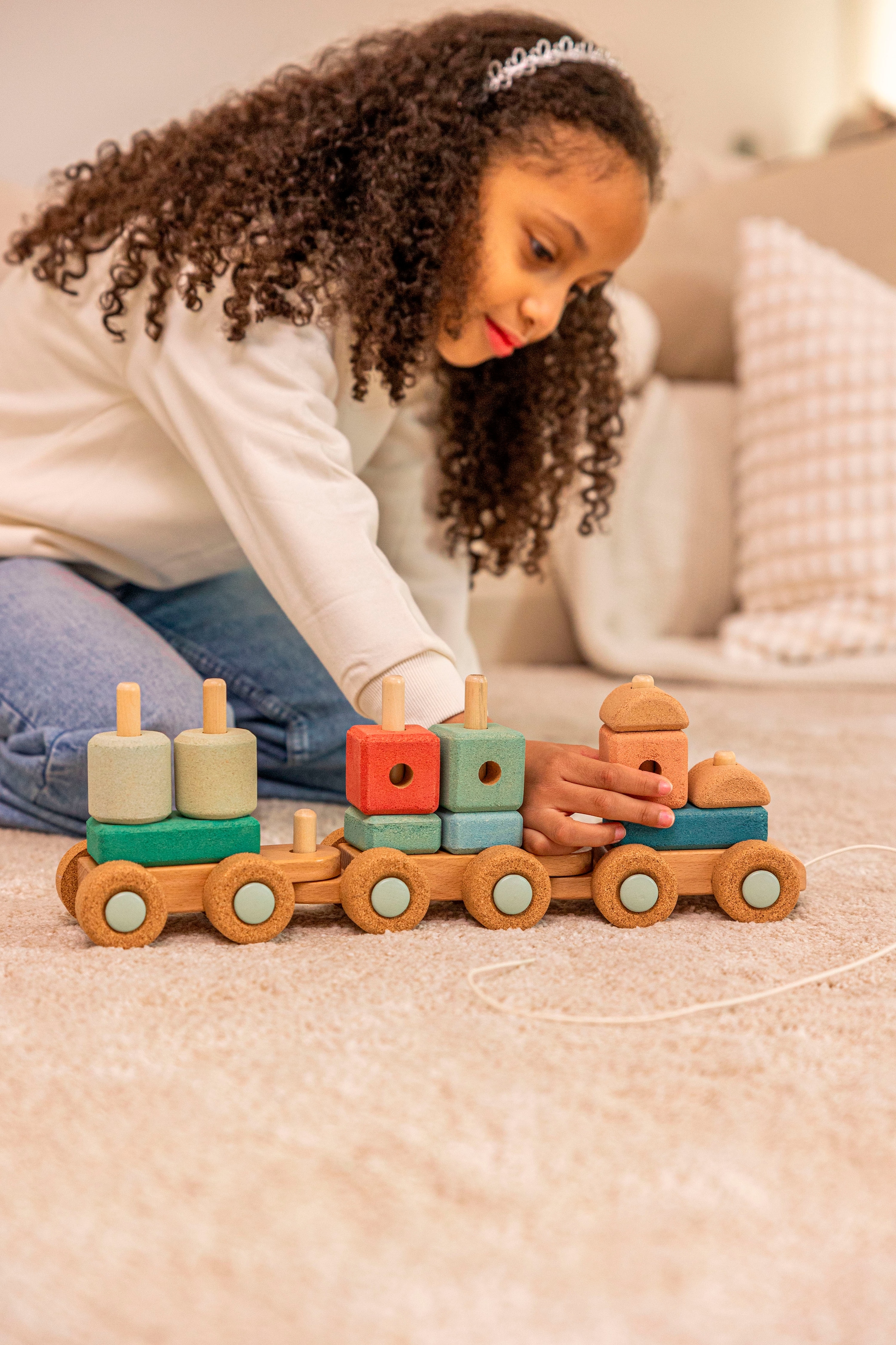 KORKO Stapelspielzeug »Chugtastic Adventures Stapelzug« Made in Europe