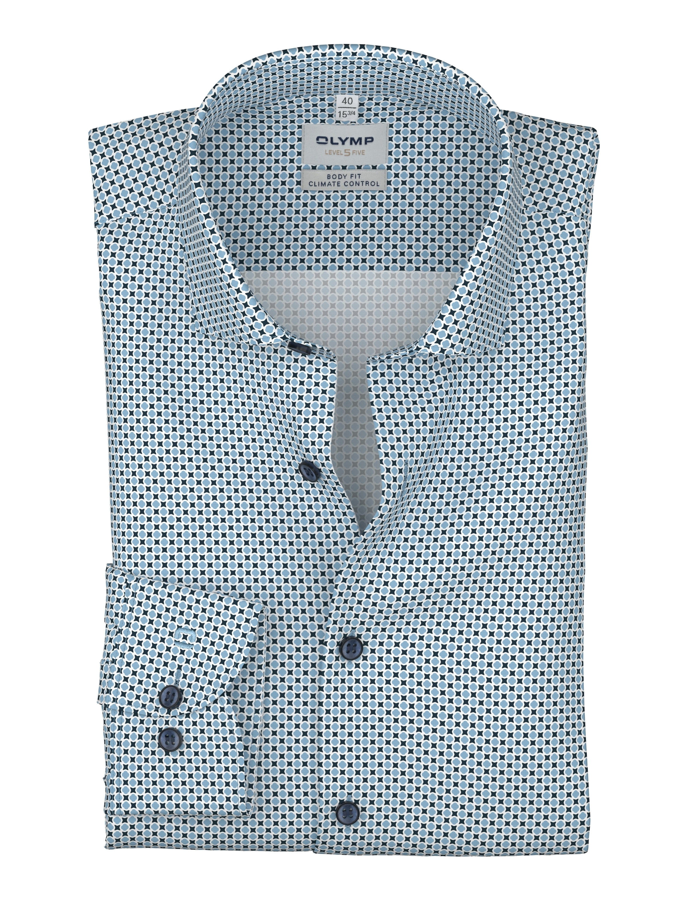 OLYMP Chemise à manches longues »Level Five« Businesshemd, body fit, Modern Kentkragen, Climate Control