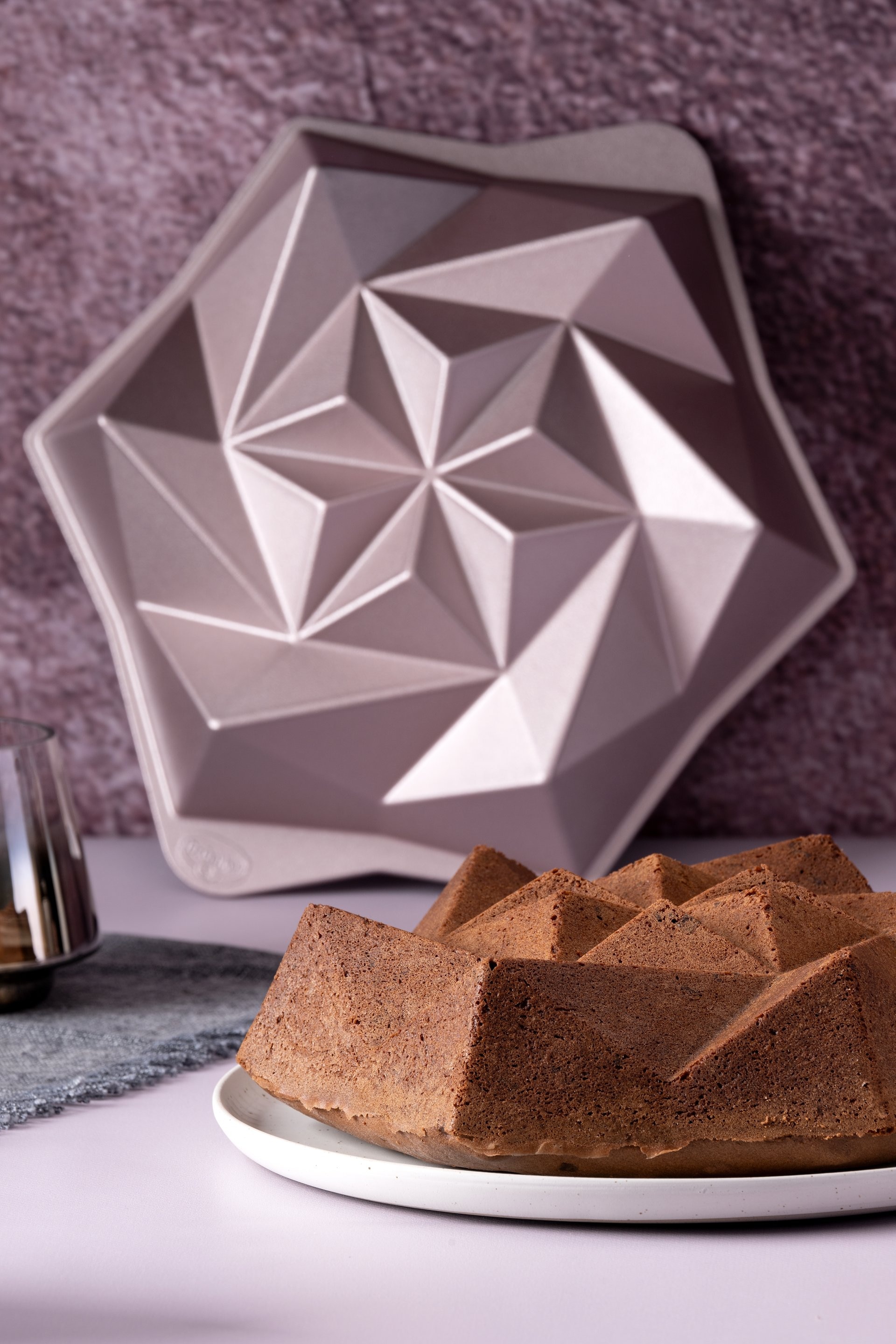 Dr. Oetker Küchenhelfer Backform »Origami« Rundform Origami – Gugelhupfform, Backform aus Aluminiumguss, +230 °C