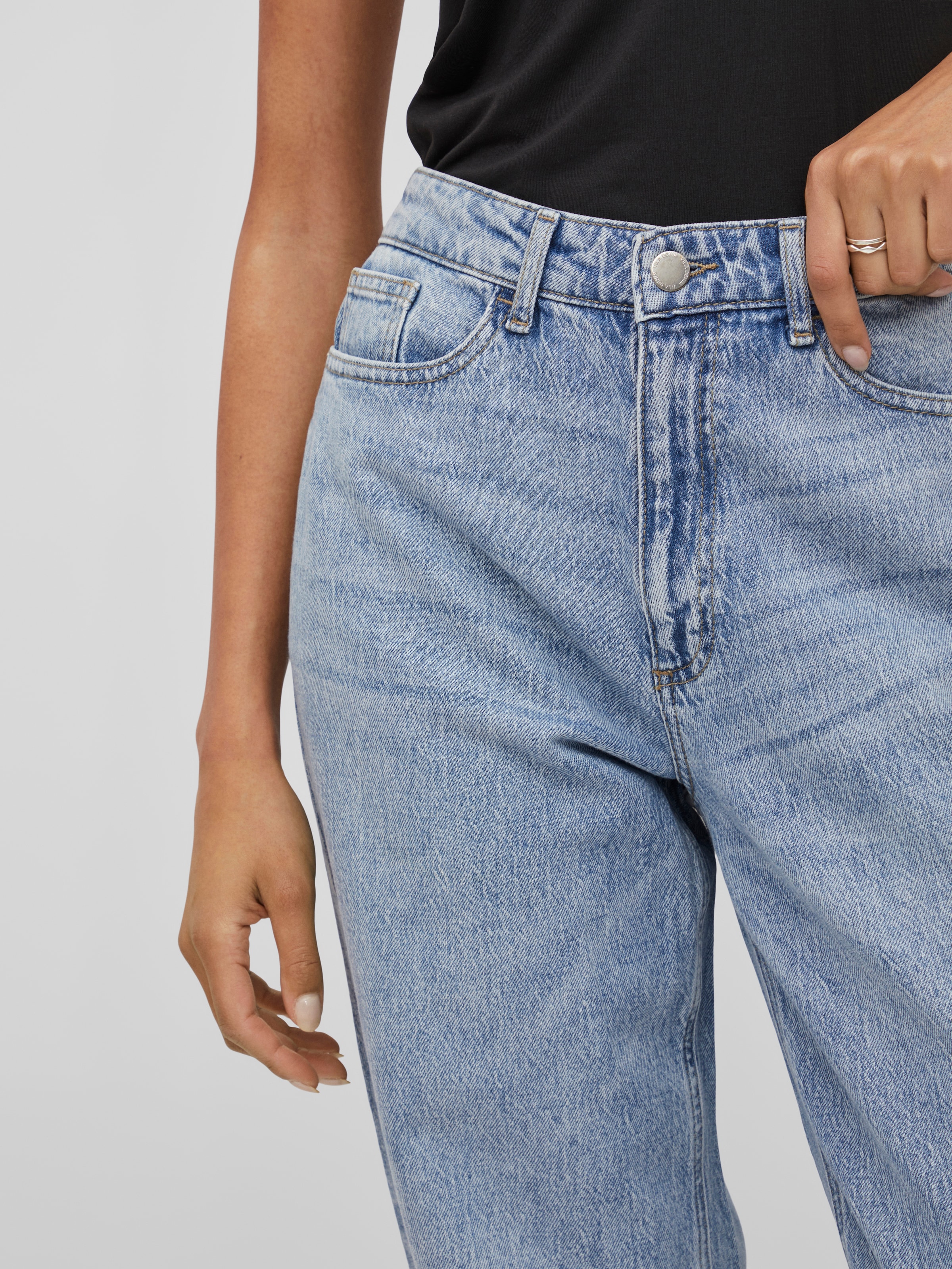 Vila High-waist-Jeans »VIKELLY JAF HW STRAIGHT JEANS-NOOS« Baumwollmischung