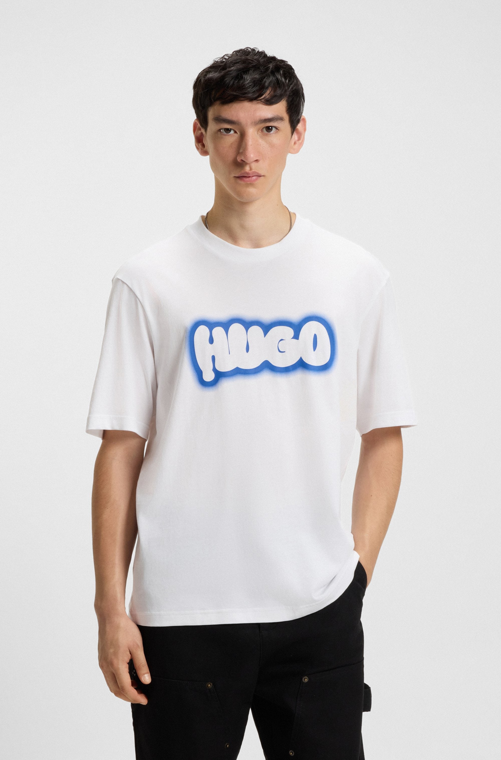 Image of HUGO T-Shirt "Nulibax" Rundhalsausschnitt, regular fit, Logoprint