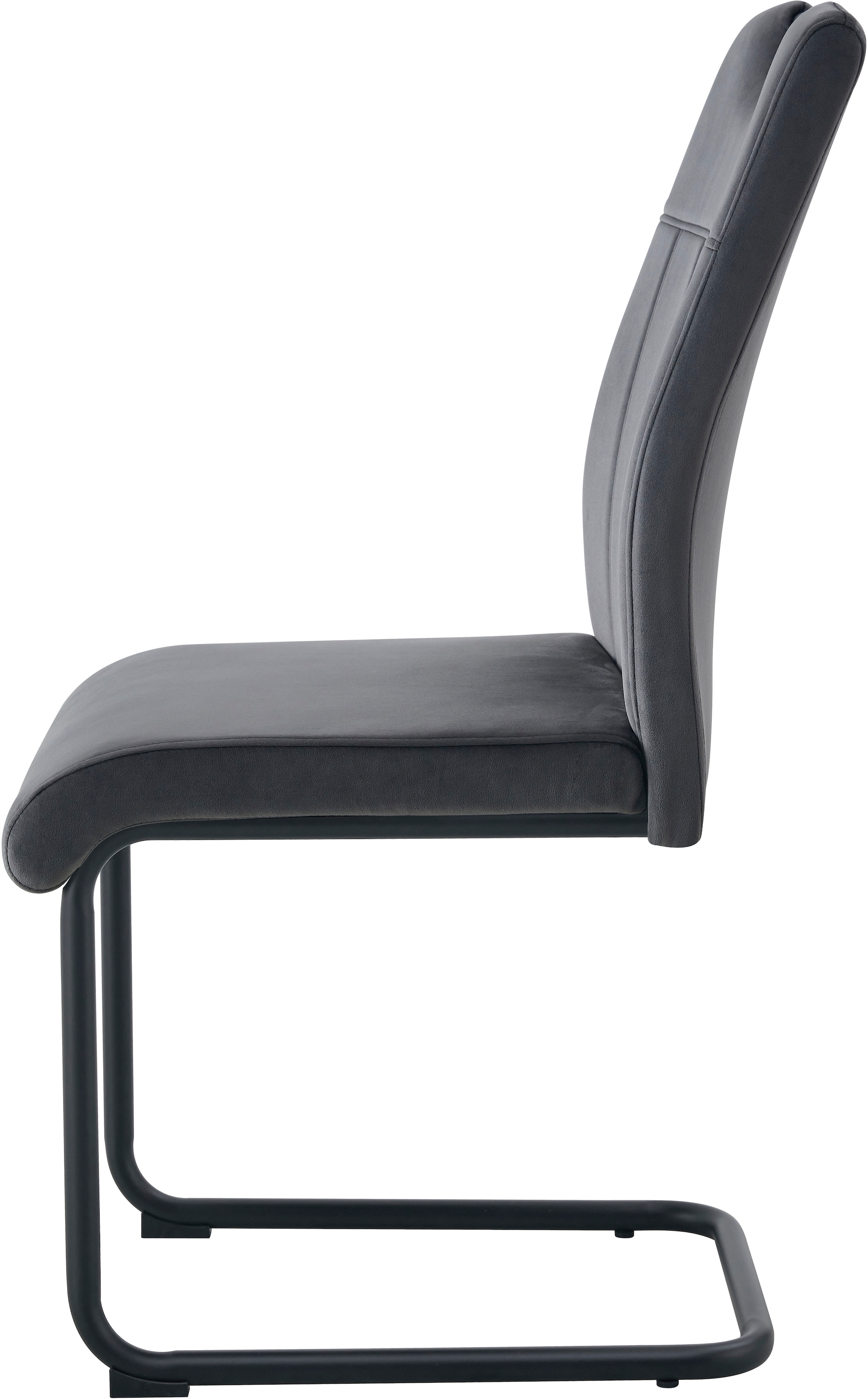 Home affaire Esszimmerstuhl »AIRDRIE, 2er Set, mit Metallgestell in matt schwarz« (Set) 2 Stk.in verschiedenen Farben, Belsatbarkeit pro Stuhl 120 kg