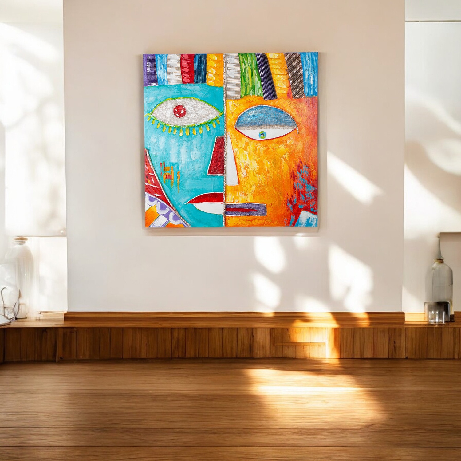 Image of Casablanca by Gilde Leinwandbild "Visage quadratisch" 1 Stk. tlg.