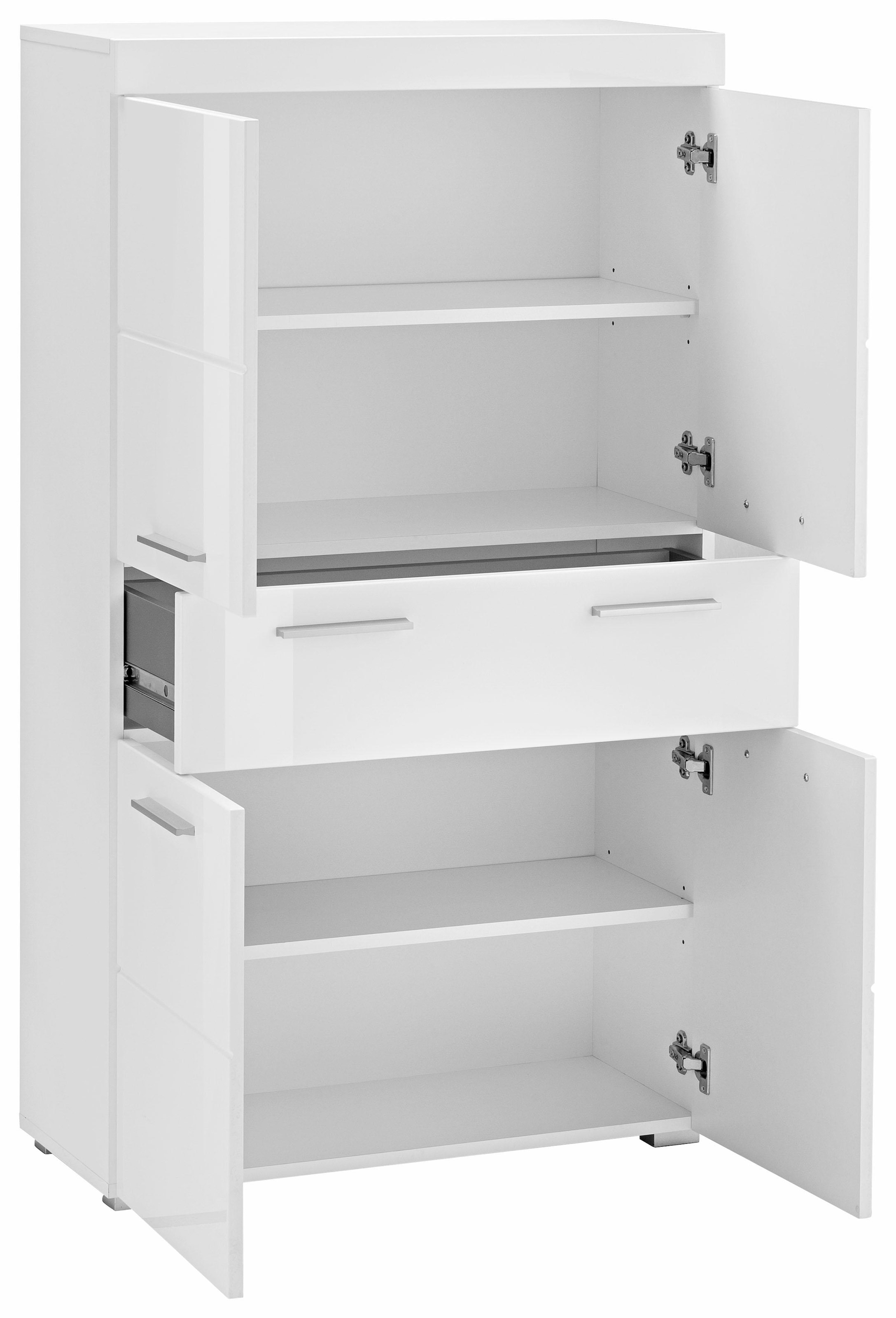 INOSIGN Midischrank »Avena«, Badschrank mit einer Schublade und 4 Türen - Masse (B/T/H) 73/31/130 cm