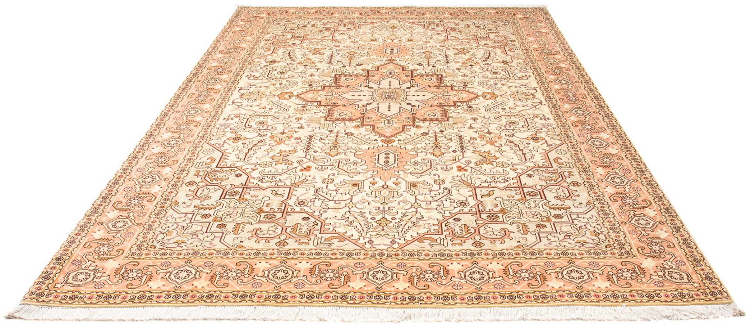 Image of morgenland Orientteppich »Perser - Täbriz - Royal - 289 x 200 cm - beige«, rechteckig, 7 mm Höhe, Wohnzimmer, Handgeknüpft, Einzelstück mit Zertifikat bei Ackermann Versand Schweiz